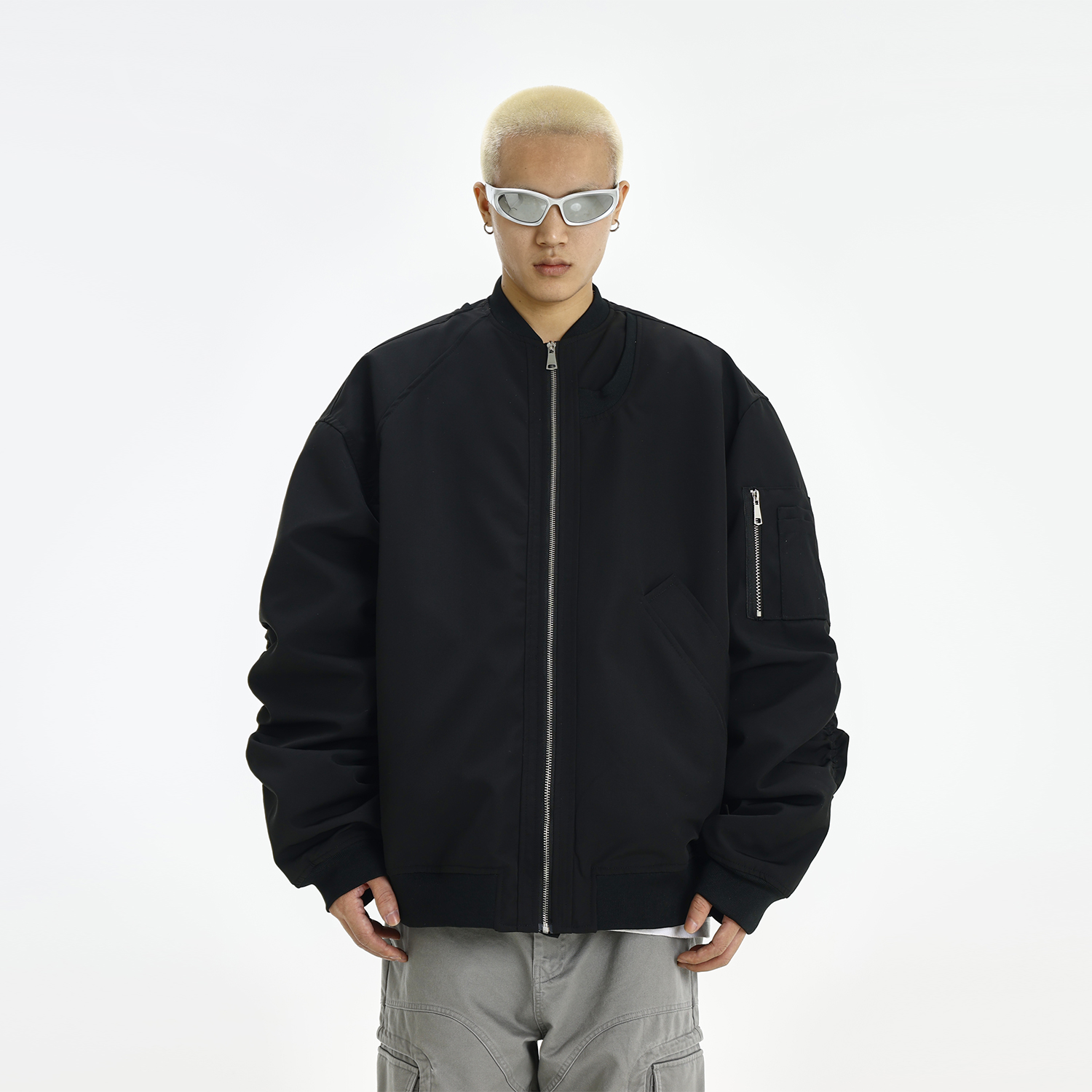 Unisex American Retro Workwear Flight Jacket - Trendy Baseball Style for Autumn and Winter, High Street Fashion Unisex American Retro Workwear Flight Jacket - Trendy Baseball Style for Autumn and Winter, High Street Fashion