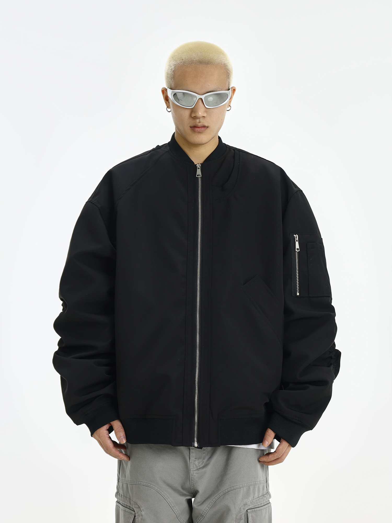 Unisex American Retro Workwear Flight Jacket - Trendy Baseball Style for Autumn and Winter, High Street Fashion Unisex American Retro Workwear Flight Jacket - Trendy Baseball Style for Autumn and Winter, High Street Fashion