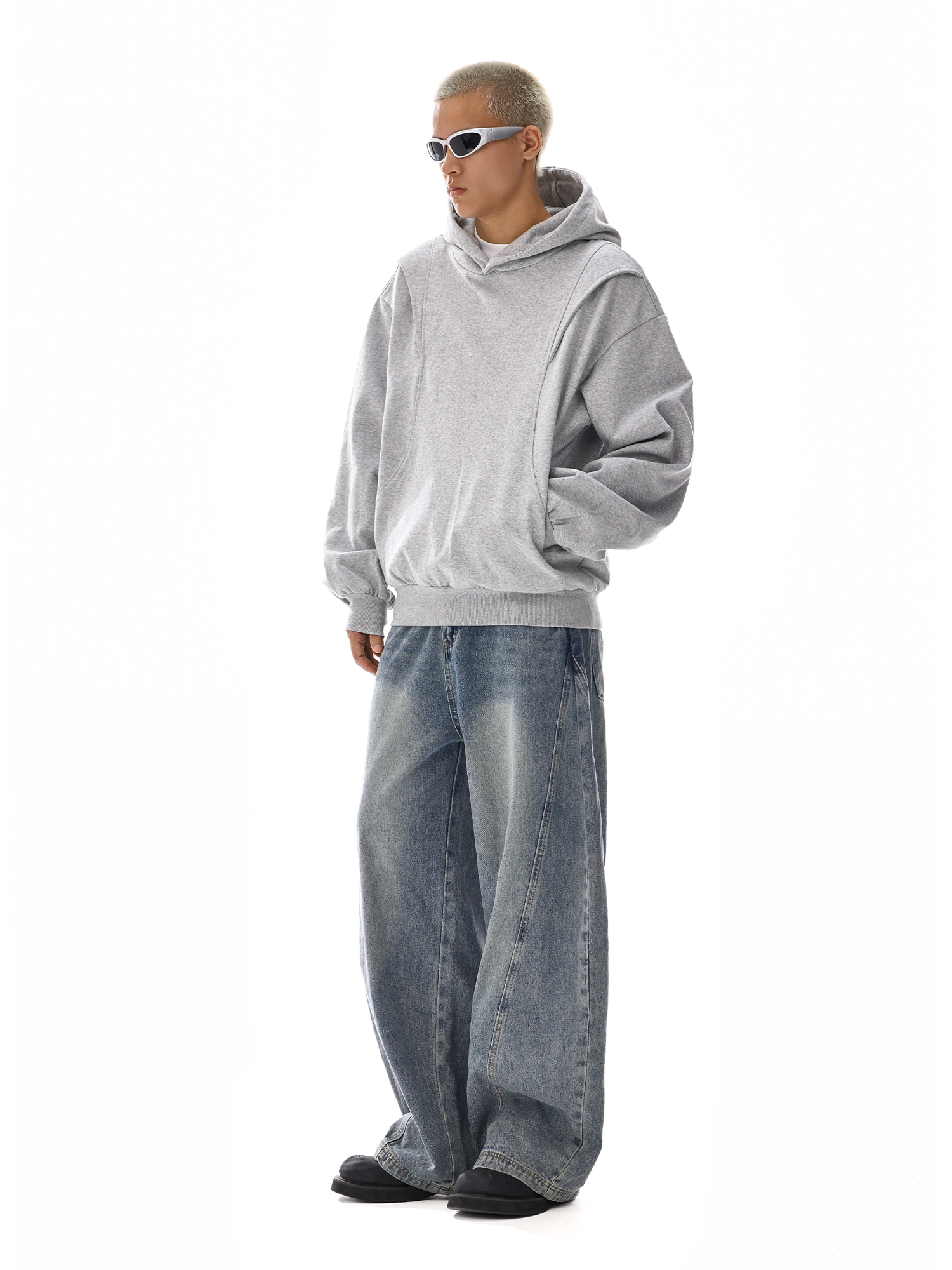 Unisex Boxy Commuter Hoodie in Solid Color - Loose Fit American Casual Style for Autumn and Winter Unisex Boxy Commuter Hoodie in Solid Color - Loose Fit American Casual Style for Autumn and Winter