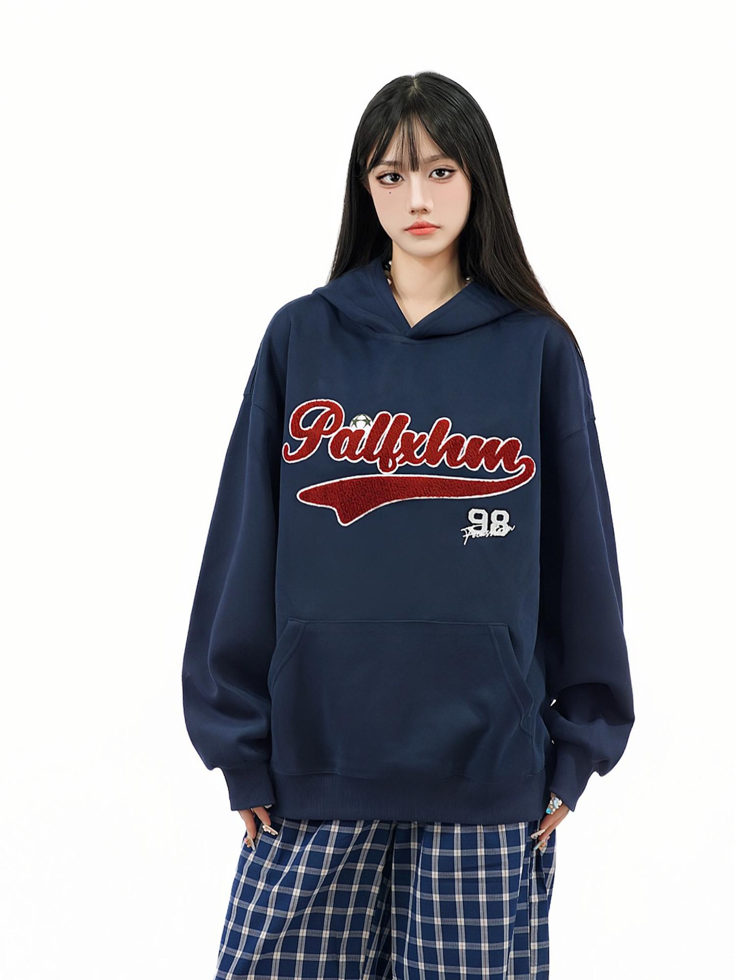 Unisex Loose-Fit American Retro Letter Embroidery Hoodie - Autumn Street Style Casual Sweatshirt Unisex Loose-Fit American Retro Letter Embroidery Hoodie - Autumn Street Style Casual Sweatshirt