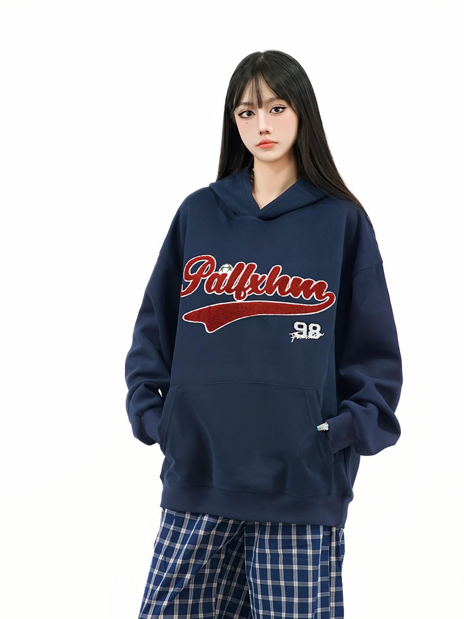 Unisex Loose-Fit American Retro Letter Embroidery Hoodie - Autumn Street Style Casual Sweatshirt Unisex Loose-Fit American Retro Letter Embroidery Hoodie - Autumn Street Style Casual Sweatshirt