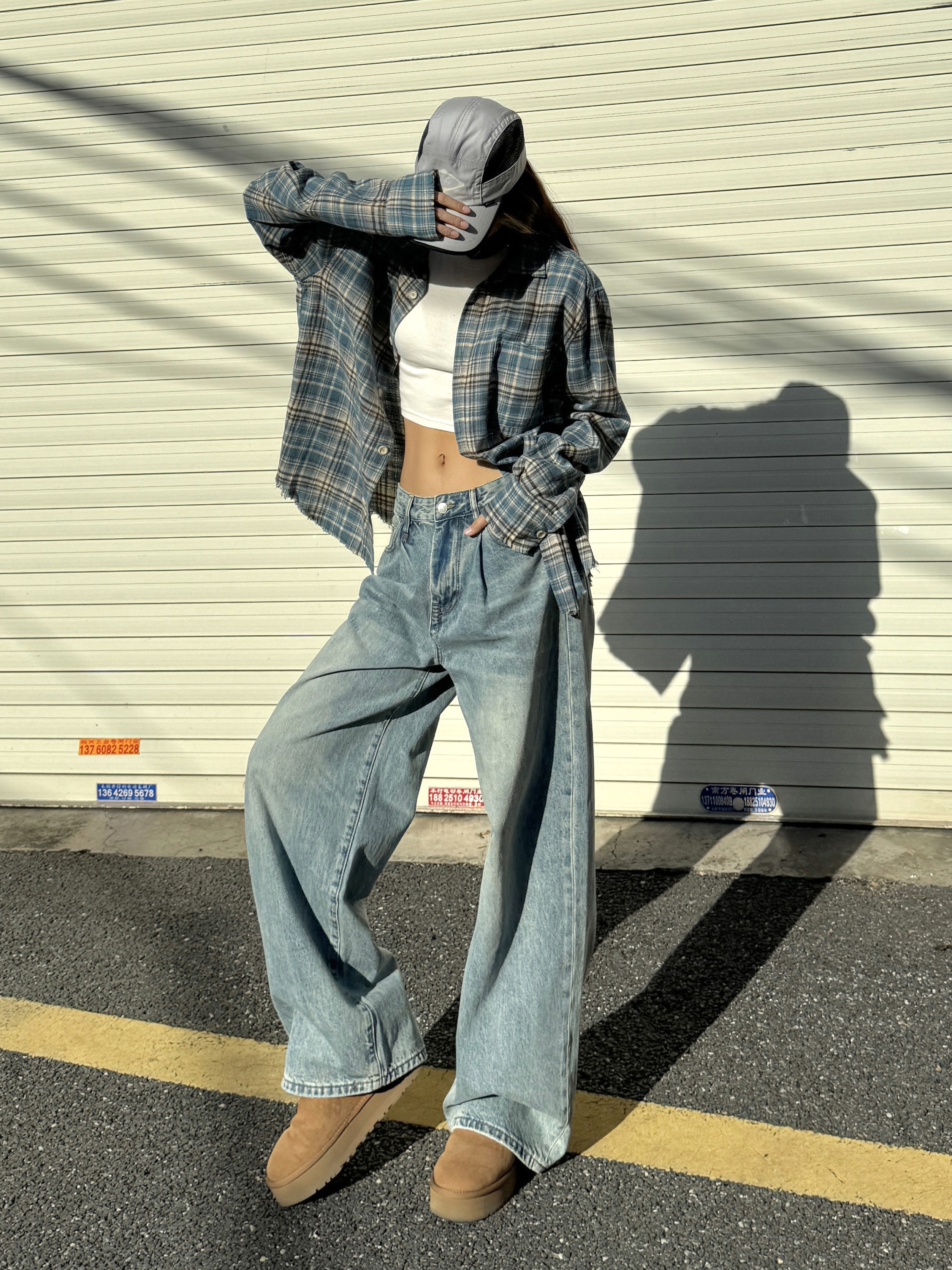 Unisex Loose Fit Plaid Shirt in American Retro Street Style - Casual and Trendy for 90s and Y2K Fashion Lovers Unisex Loose Fit Plaid Shirt in American Retro Street Style - Casual and Trendy for 90s and Y2K Fashion Lovers