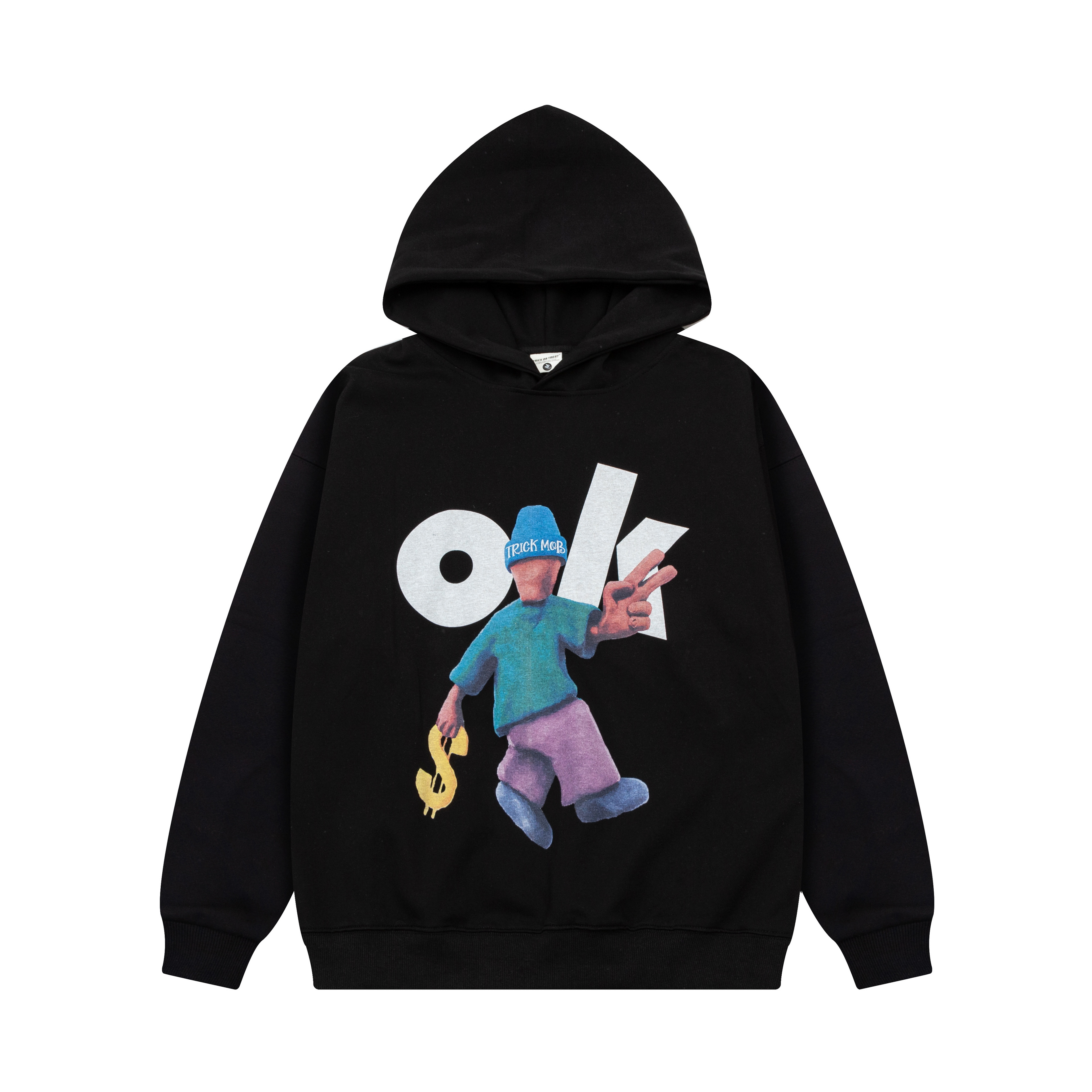 Unisex Retro Cartoon Hoodie with Fun Amoeba Print - Oversized Autumn Sweatshirt for Skateboard and Street Style Unisex Retro Cartoon Hoodie with Fun Amoeba Print - Oversized Autumn Sweatshirt for Skateboard and Street Style