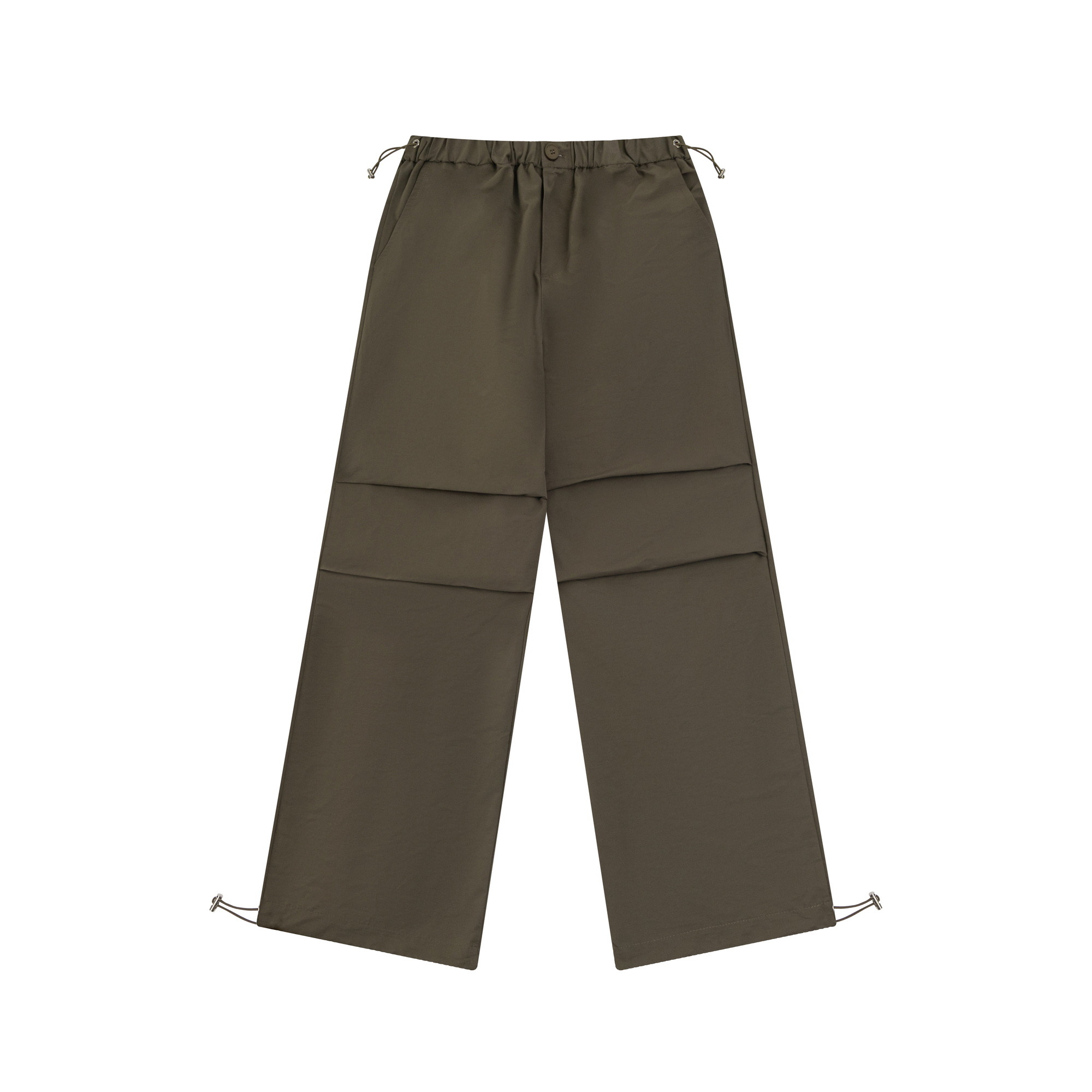 Unisex Retro Drawstring Cargo Pants - American Style, Straight Leg Wide-Leg, Pleated Loose Casual Workwear Unisex Retro Drawstring Cargo Pants - American Style, Straight Leg Wide-Leg, Pleated Loose Casual Workwear