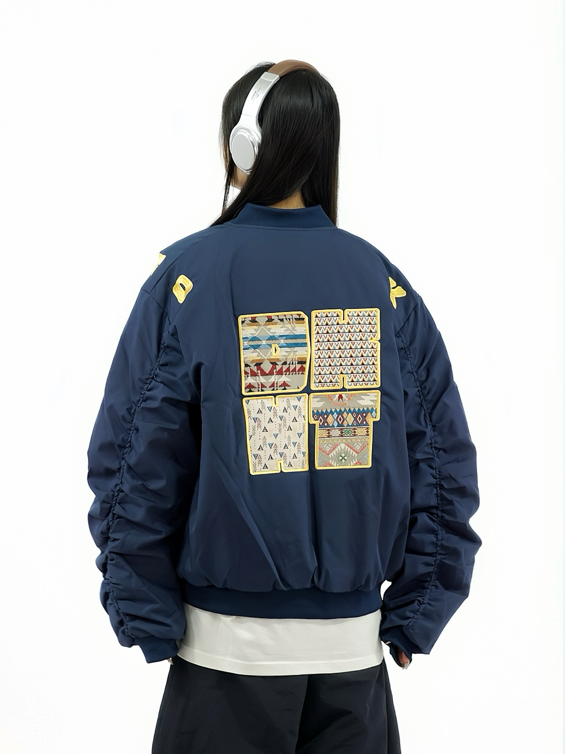 Unisex Retro Ethnic Patch Embroidery Flight Jacket - Thickened Cotton Winter Coat Unisex Retro Ethnic Patch Embroidery Flight Jacket - Thickened Cotton Winter Coat