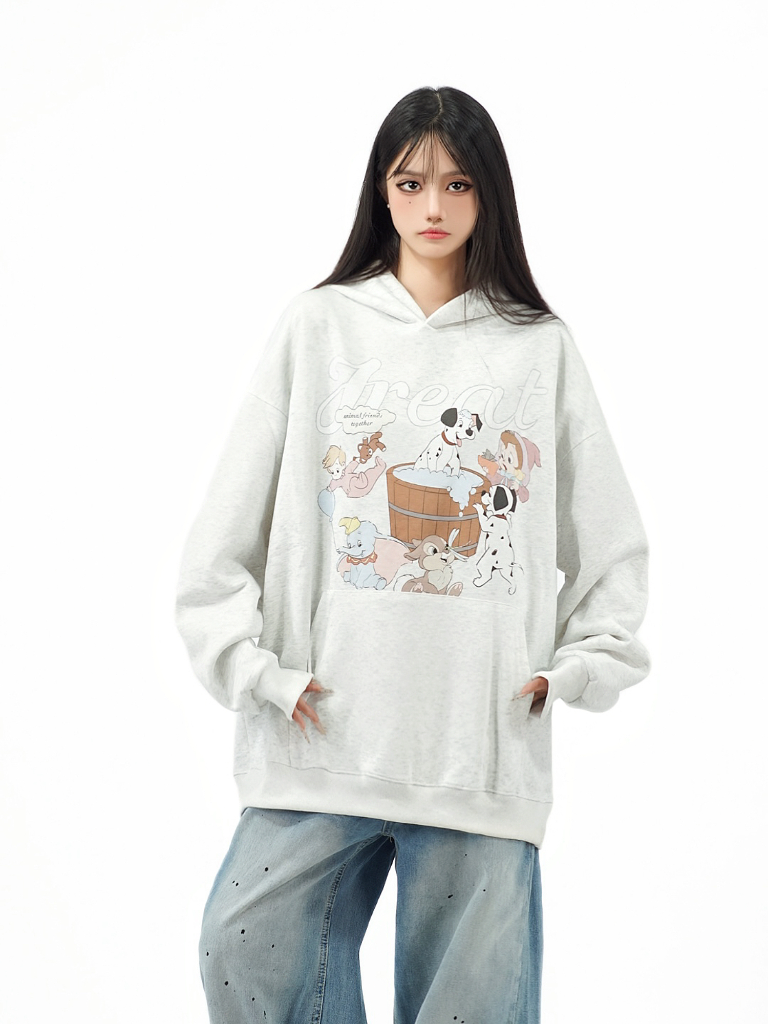 Unisex Retro Fun Printed Hoodie - Loose-Fitting Casual Sweatshirt for Autumn, 90s Inspired American Style Unisex Retro Fun Printed Hoodie - Loose-Fitting Casual Sweatshirt for Autumn, 90s Inspired American Style