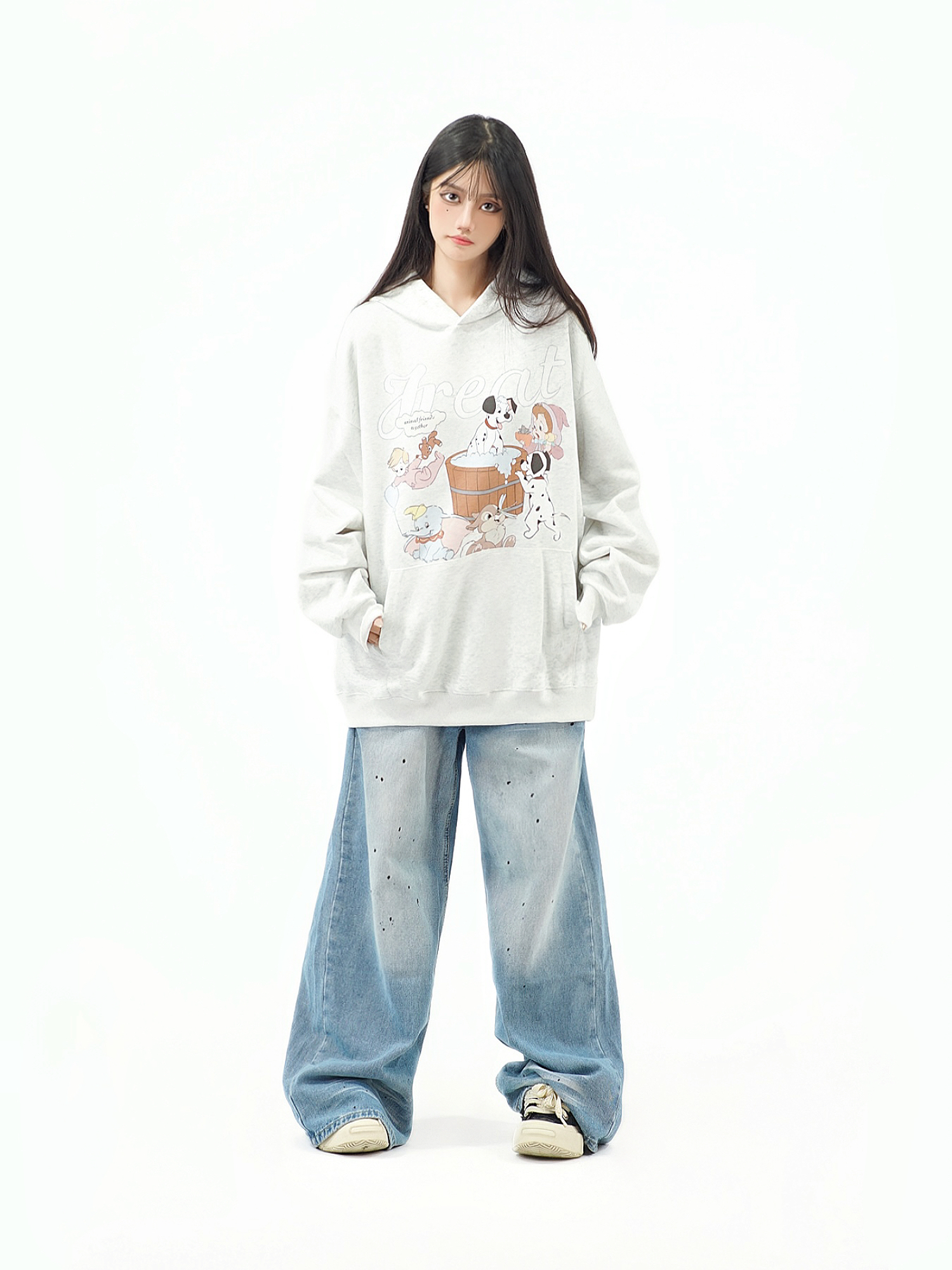 Unisex Retro Fun Printed Hoodie - Loose-Fitting Casual Sweatshirt for Autumn, 90s Inspired American Style Unisex Retro Fun Printed Hoodie - Loose-Fitting Casual Sweatshirt for Autumn, 90s Inspired American Style