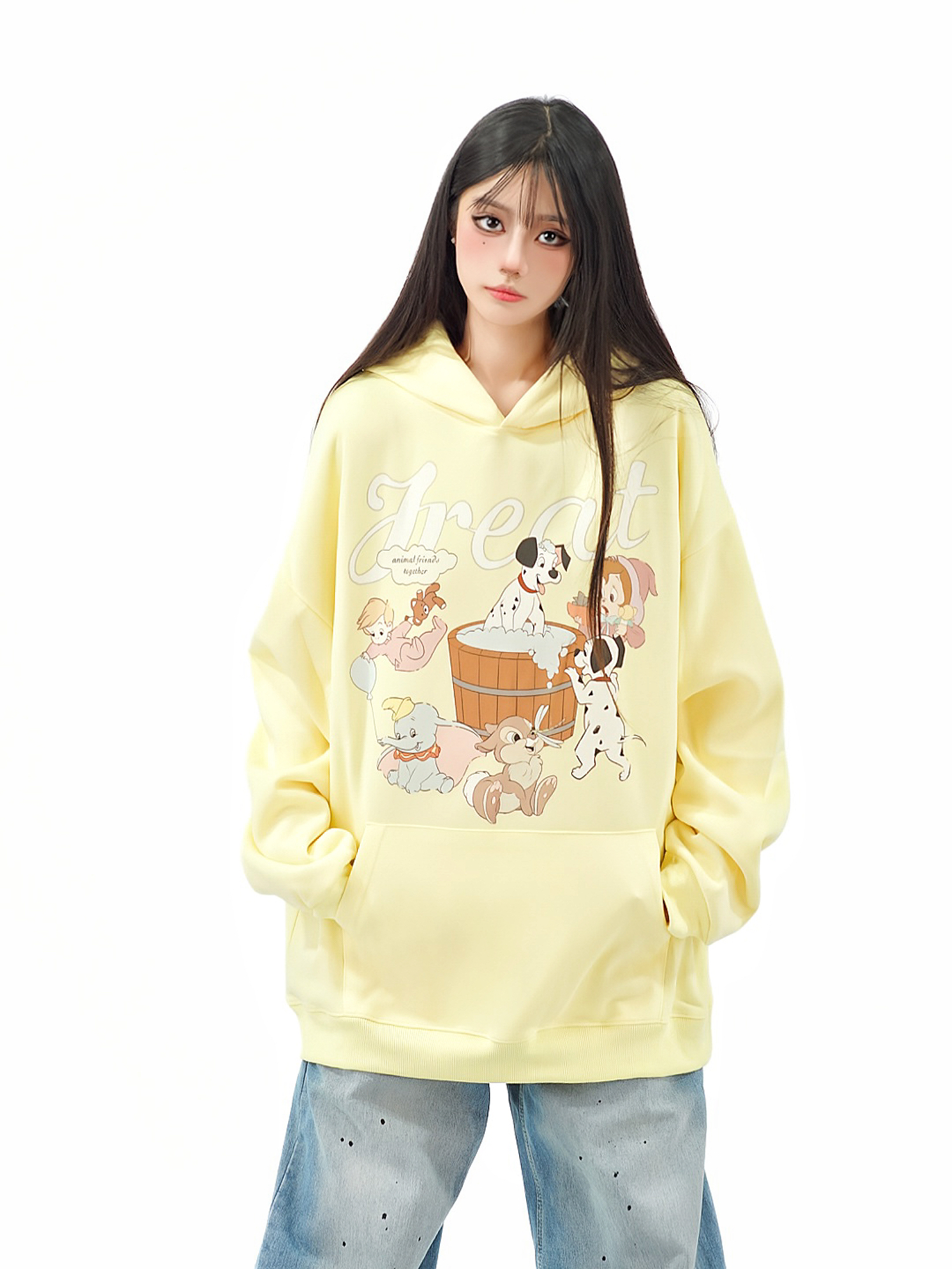 Unisex Retro Fun Printed Hoodie - Loose-Fitting Casual Sweatshirt for Autumn, 90s Inspired American Style Unisex Retro Fun Printed Hoodie - Loose-Fitting Casual Sweatshirt for Autumn, 90s Inspired American Style