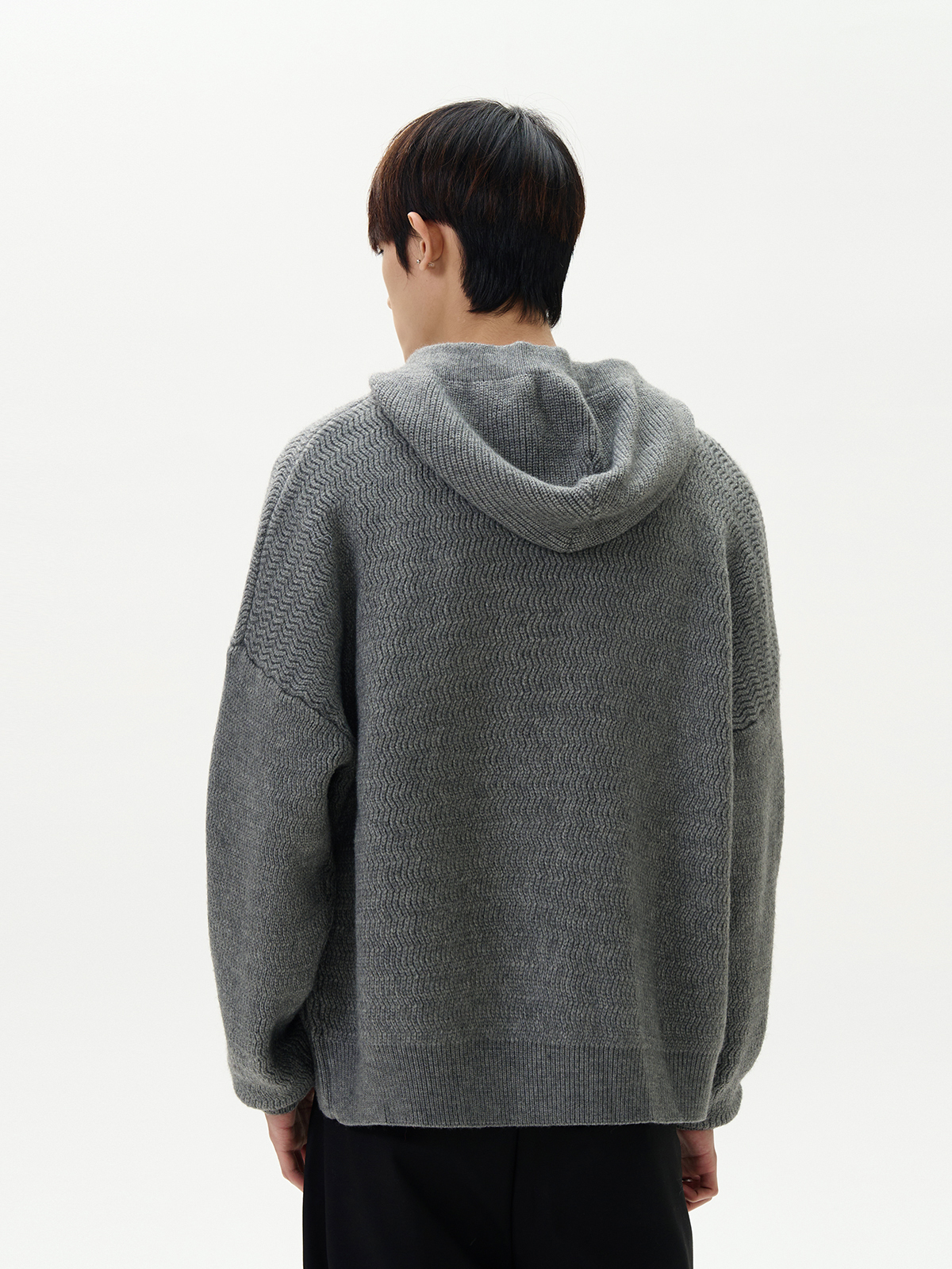 Unisex Retro Lazy Style Hooded Cardigan Sweater - Clean Fit Knitted Top for American High Street Fashion Unisex Retro Lazy Style Hooded Cardigan Sweater - Clean Fit Knitted Top for American High Street Fashion