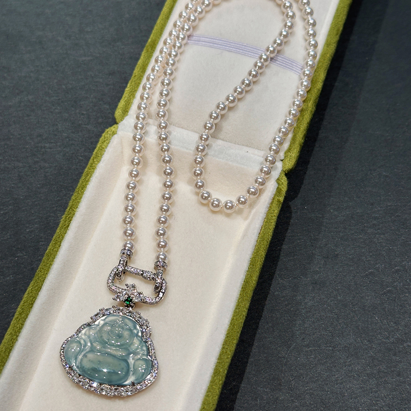 Universal Buckle Crystal Pearl Necklace for Women - Xiaomi Bead Design Clavicle Chain, Elegant Statement Jewelry, Fashion Accessory Universal Buckle Crystal Pearl Necklace for Women - Xiaomi Bead Design Clavicle Chain, Elegant Statement Jewelry, Fashion Accessory