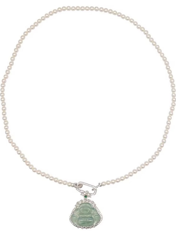 Universal Buckle Crystal Pearl Necklace for Women - Xiaomi Bead Design Clavicle Chain, Elegant Statement Jewelry, Fashion Accessory Universal Buckle Crystal Pearl Necklace for Women - Xiaomi Bead Design Clavicle Chain, Elegant Statement Jewelry, Fashion Accessory