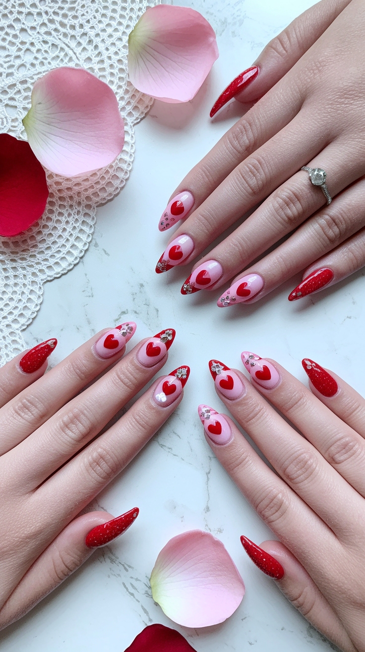 valentines day nail art