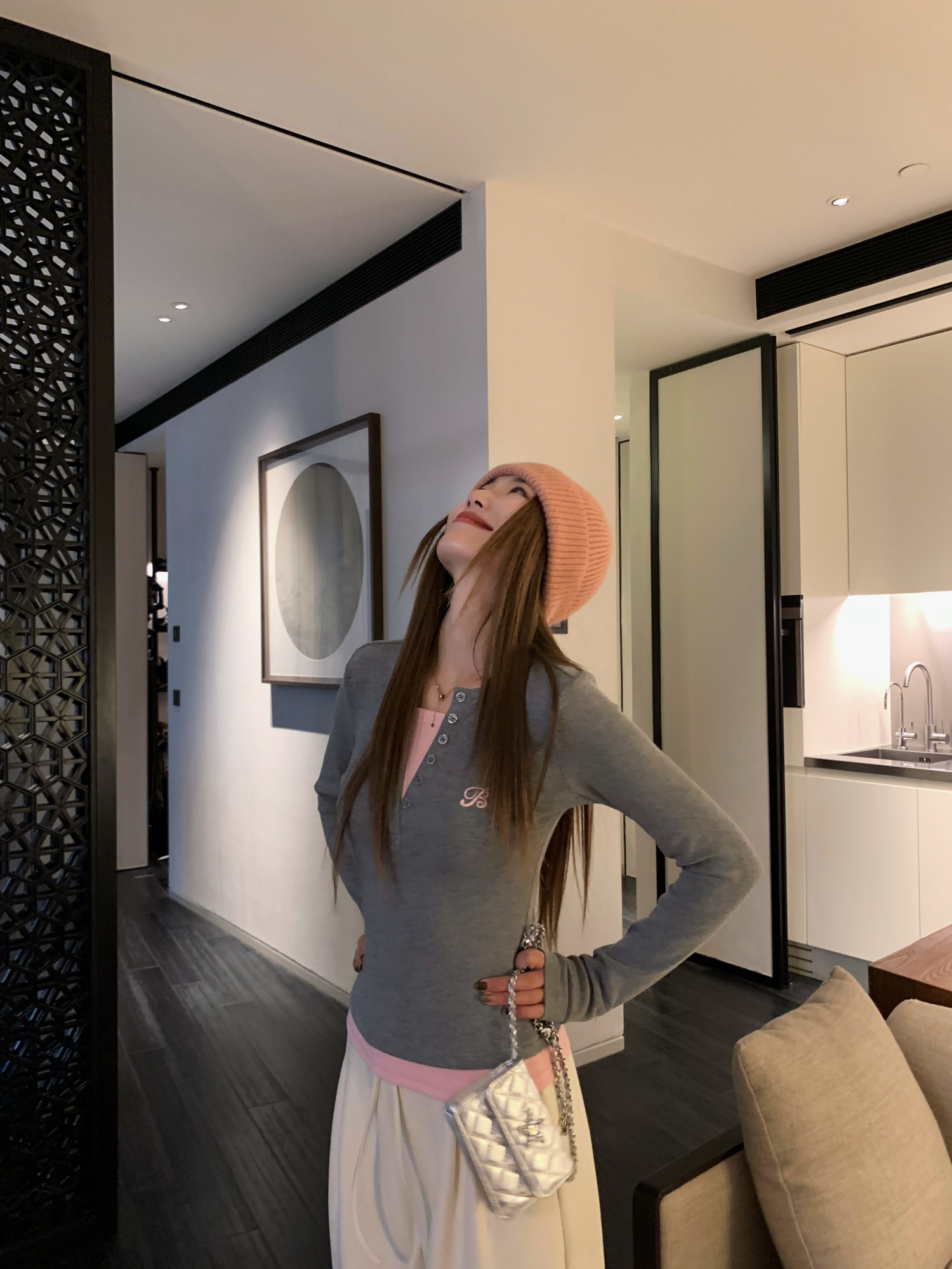 Versatile Slim-Fit Long Sleeve Shirt - 3-Color Embroidered Contrasting Shoulder Faux Two-Piece Design Versatile Slim-Fit Long Sleeve Shirt - 3-Color Embroidered Contrasting Shoulder Faux Two-Piece Design