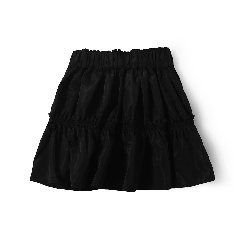 Versatile Summer Pleated Ruffle Edge Skirt for Women - Elastic Waist, Solid Color, Casual Age-Reducing Style, Perfect for 90s & Y2K Fashion Versatile Summer Pleated Ruffle Edge Skirt for Women - Elastic Waist, Solid Color, Casual Age-Reducing Style, Perfect for 90s & Y2K Fashion
