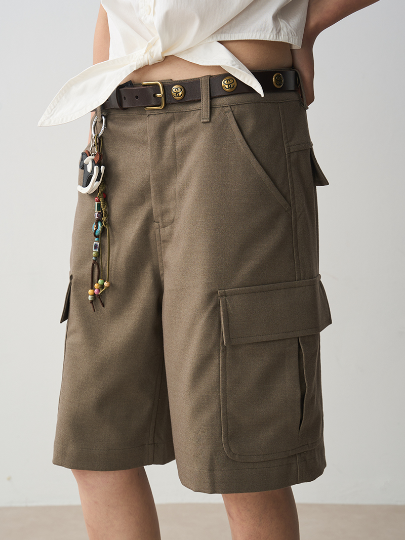 Versatile Women's Cargo Pants - Loose Straight Mid-Length Shorts with Large Pockets, Trendy Summer Style for Effortless Fashion Versatile Women's Cargo Pants - Loose Straight Mid-Length Shorts with Large Pockets, Trendy Summer Style for Effortless Fashion