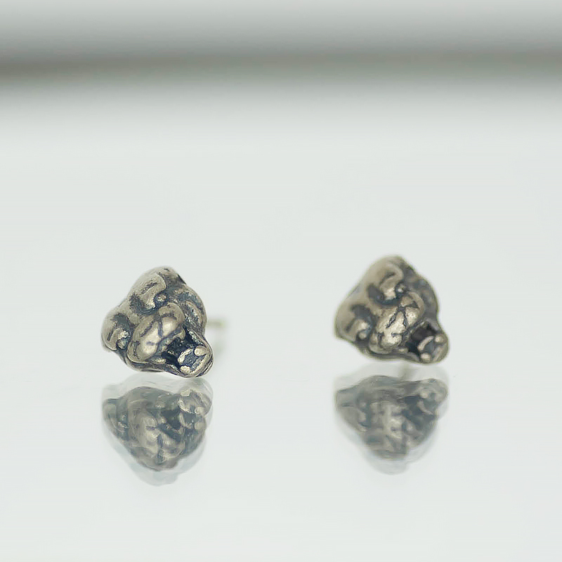 Vintage 925 Silver 3D Carved Leopard Head Stud Earrings - Fierce National Style Classic Beasts Inspired by Mythology