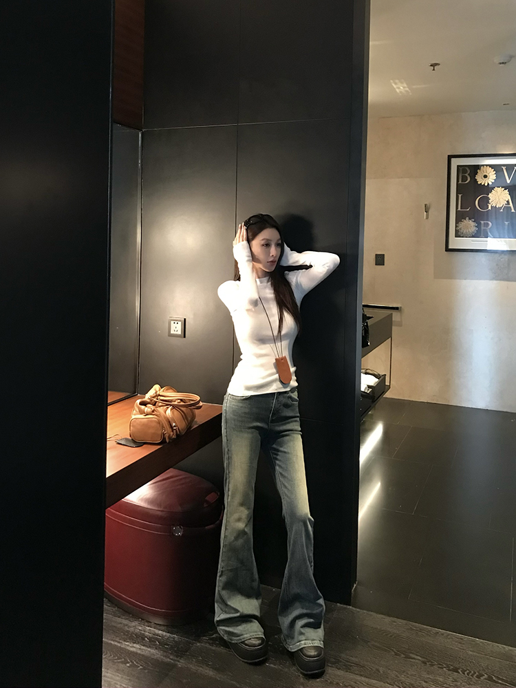 Vintage American Flared Jeans for Women - Versatile High-Waisted Denim Pants for Spring - Trendy Y2K Style for Hot Girls