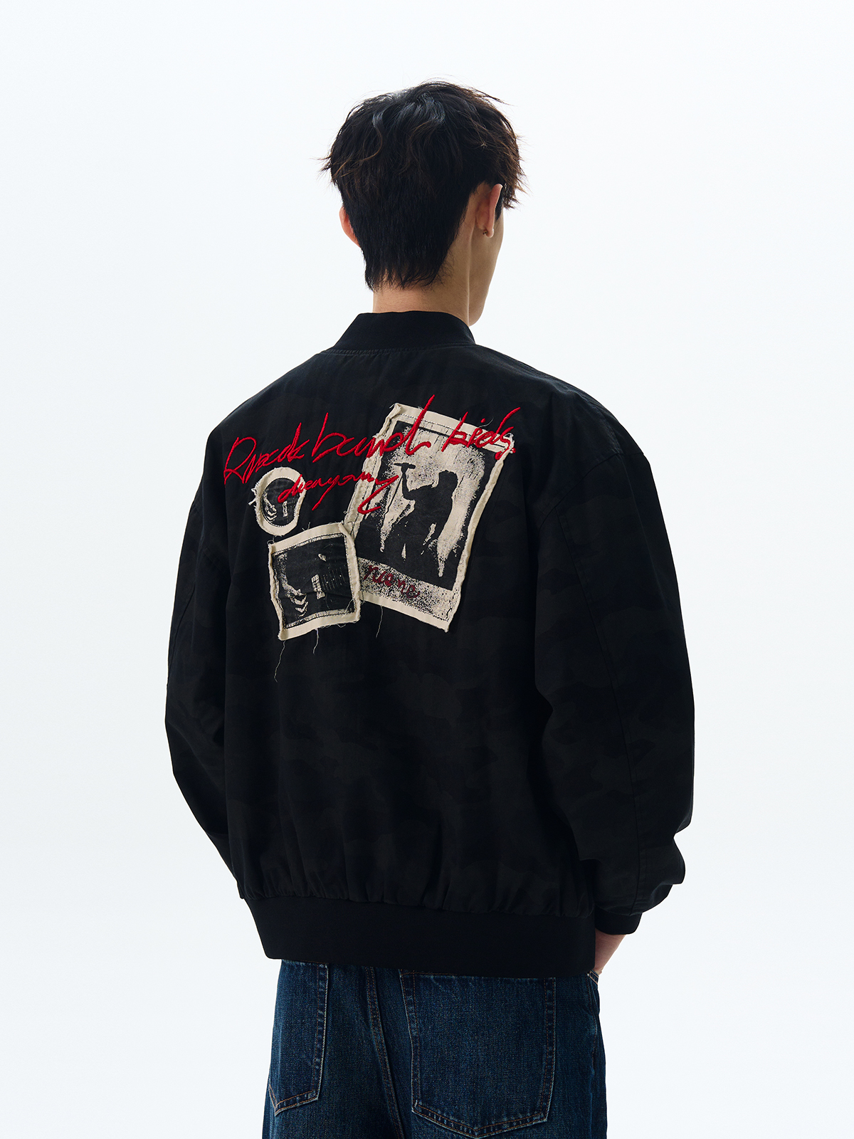 Vintage American Retro Camouflage Patch Baseball Jacket - Clean Fit Short Flight Coat for a Stylish Y2K Look Vintage American Retro Camouflage Patch Baseball Jacket - Clean Fit Short Flight Coat for a Stylish Y2K Look