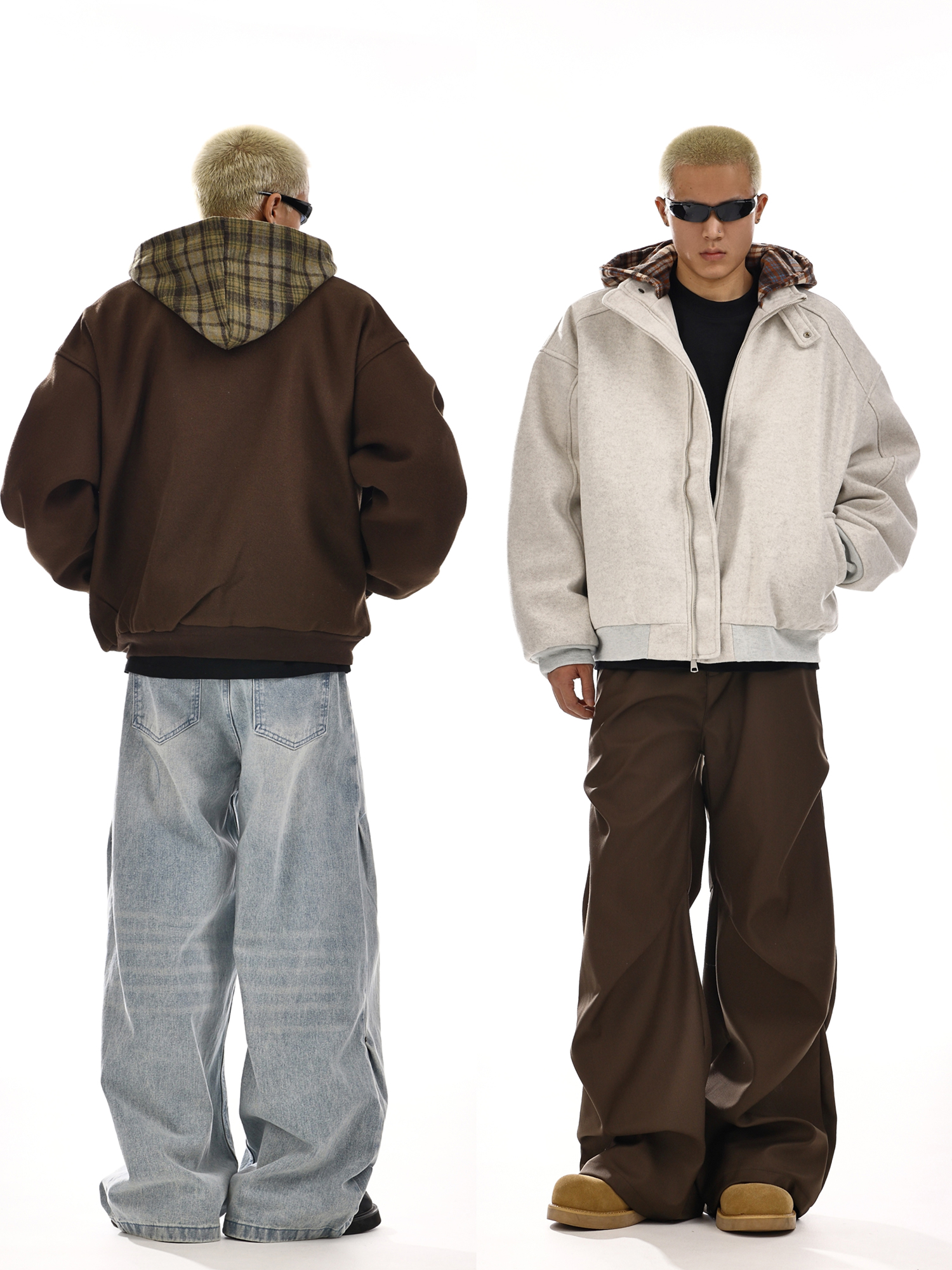 Vintage American-Style Hooded Cotton Jacket for Men and Women, Loose Casual Thickened Winter Coat