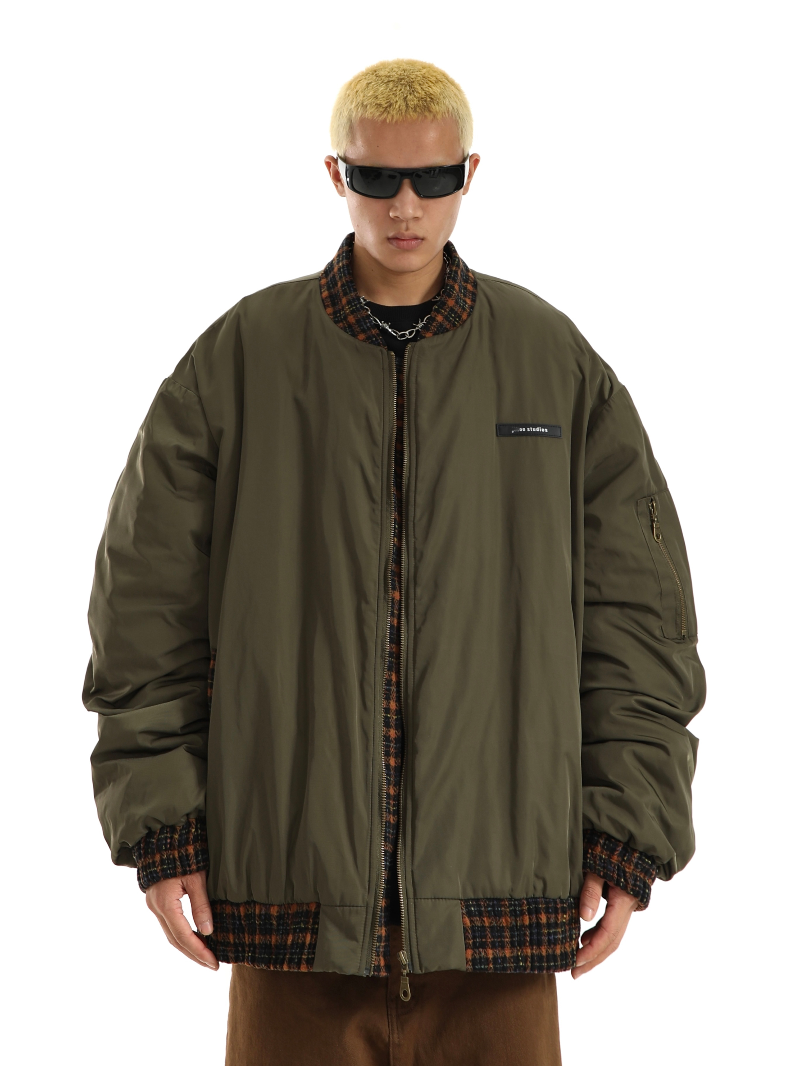 Vintage Army Green Padded Coat for Men - Trendy Thick Jacket for Autumn and Winter 2025 Style