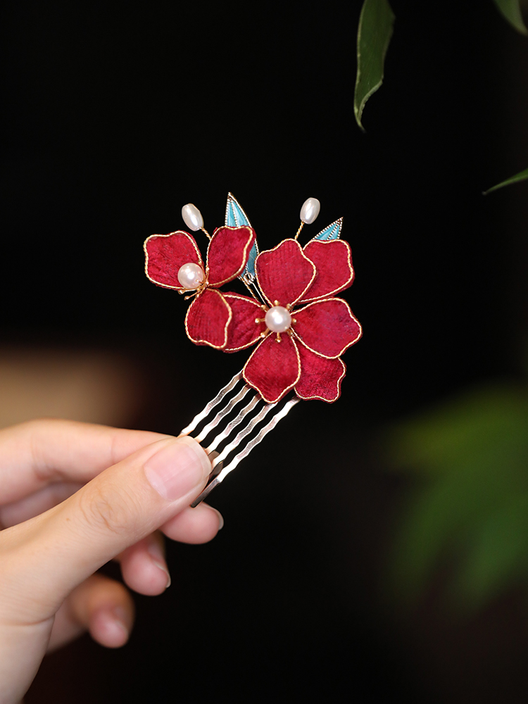 Vintage Autumn Hair Accessories Set - Ancient Style Hairpins, Qipao Hair Ornaments, Bun Accessories, Hanfu Inspired Design