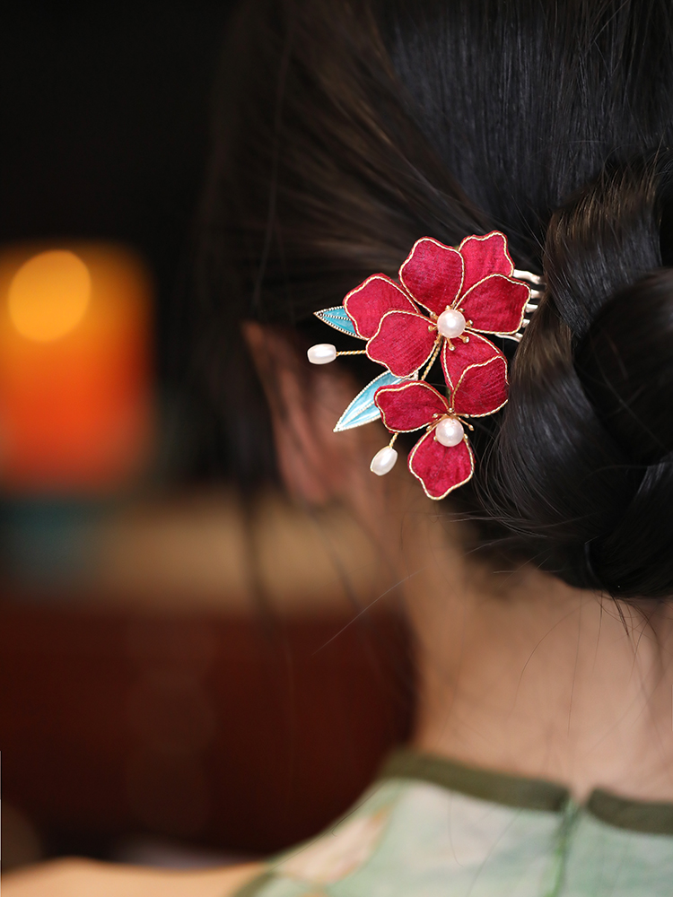 Vintage Autumn Hair Accessories Set - Ancient Style Hairpins, Qipao Hair Ornaments, Bun Accessories, Hanfu Inspired Design Vintage Autumn Hair Accessories Set - Ancient Style Hairpins, Qipao Hair Ornaments, Bun Accessories, Hanfu Inspired Design