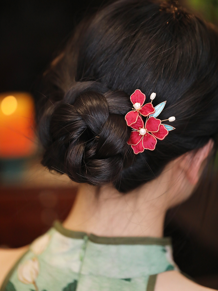 Vintage Autumn Hair Accessories Set - Ancient Style Hairpins, Qipao Hair Ornaments, Bun Accessories, Hanfu Inspired Design Vintage Autumn Hair Accessories Set - Ancient Style Hairpins, Qipao Hair Ornaments, Bun Accessories, Hanfu Inspired Design