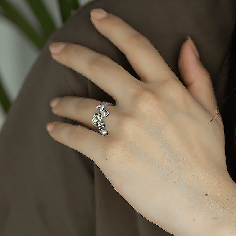 Vintage Chinese Style 999 Sterling Silver Ring with Carved Auspicious Sayings, Peace, Joy, and Tassel Lock Vintage Chinese Style 999 Sterling Silver Ring with Carved Auspicious Sayings, Peace, Joy, and Tassel Lock