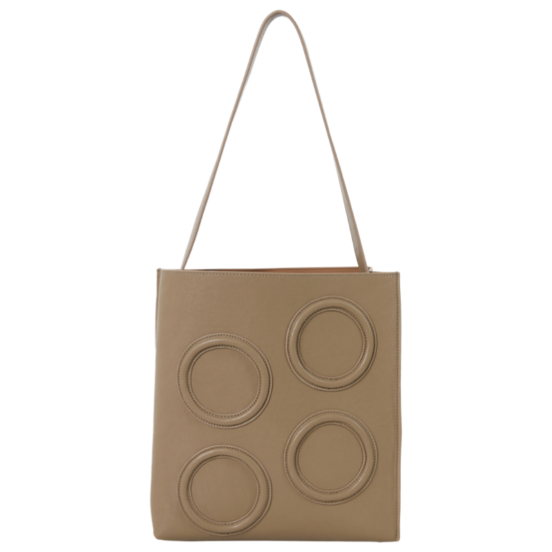 Vintage Cowhide Circle Bag - Large Capacity Shoulder Tote for Retro Style Lovers