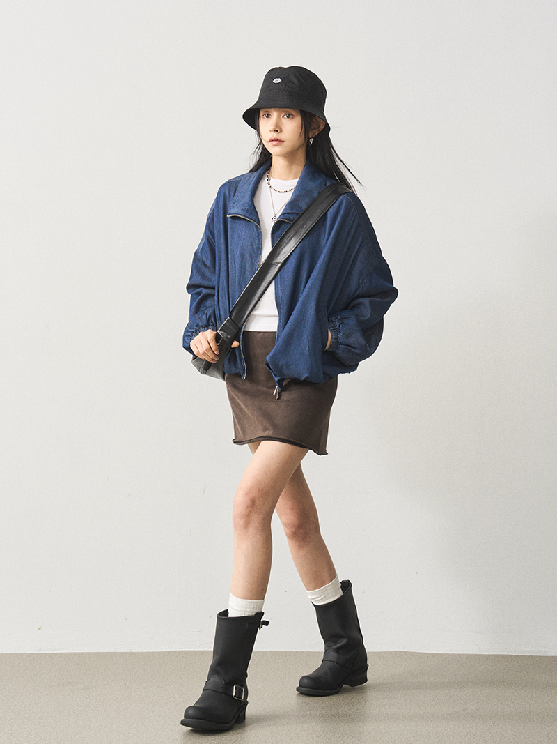 Vintage Distressed Ultra-Short A-Line Skirt in Caramel Gray - Relaxed Fit Lazy Style, Perfect for 90s and Y2K Fashion Lovers Vintage Distressed Ultra-Short A-Line Skirt in Caramel Gray - Relaxed Fit Lazy Style, Perfect for 90s and Y2K Fashion Lovers