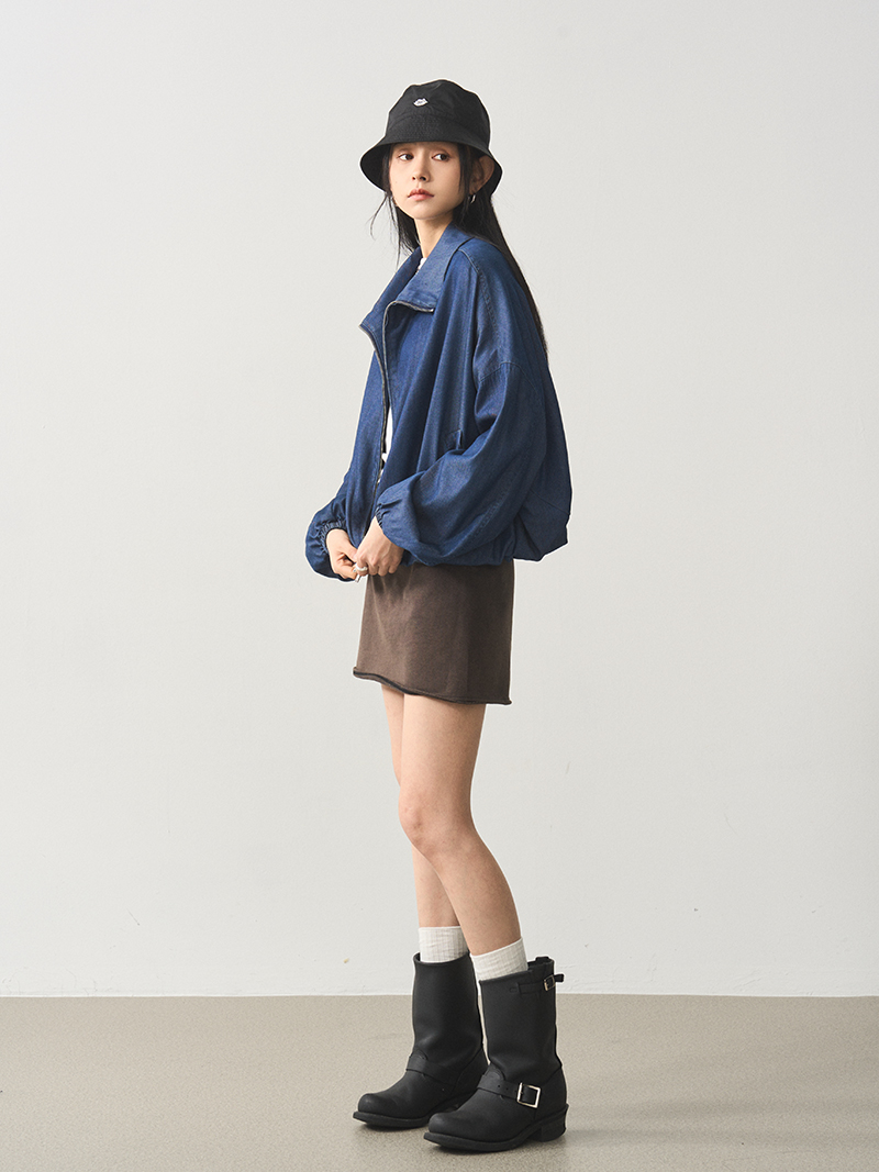 Vintage Distressed Ultra-Short A-Line Skirt in Caramel Gray - Relaxed Fit Lazy Style, Perfect for 90s and Y2K Fashion Lovers Vintage Distressed Ultra-Short A-Line Skirt in Caramel Gray - Relaxed Fit Lazy Style, Perfect for 90s and Y2K Fashion Lovers