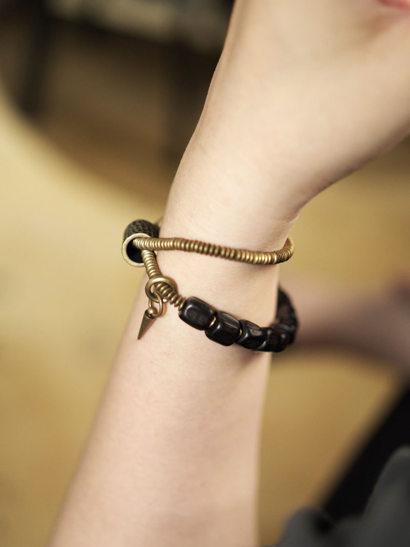 Vintage Double Circle Black Sandalwood Bracelet - Personalized Retro Jewelry for Men and Women, Non-Fish Home Design Vintage Double Circle Black Sandalwood Bracelet - Personalized Retro Jewelry for Men and Women, Non-Fish Home Design