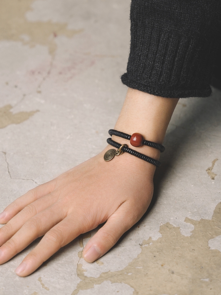 Vintage Ebony Double Circle Couple Bracelets - Simple Versatile Wrist Accessories for Young Fashion Lovers Vintage Ebony Double Circle Couple Bracelets - Simple Versatile Wrist Accessories for Young Fashion Lovers