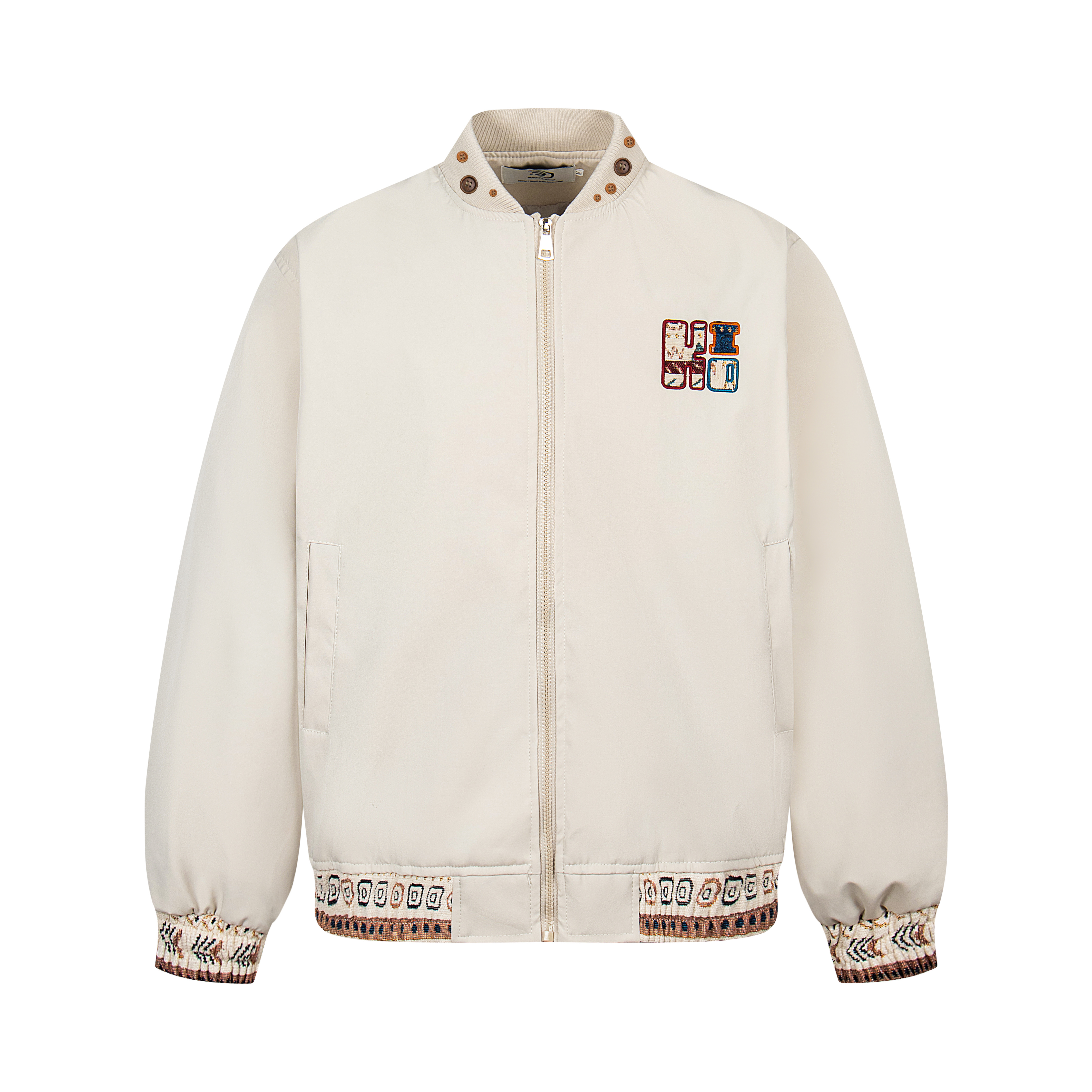 Vintage Ethnic Patchwork Embroidered Flight Jacket - Spring Loose Coat in 90s American Style Vintage Ethnic Patchwork Embroidered Flight Jacket - Spring Loose Coat in 90s American Style