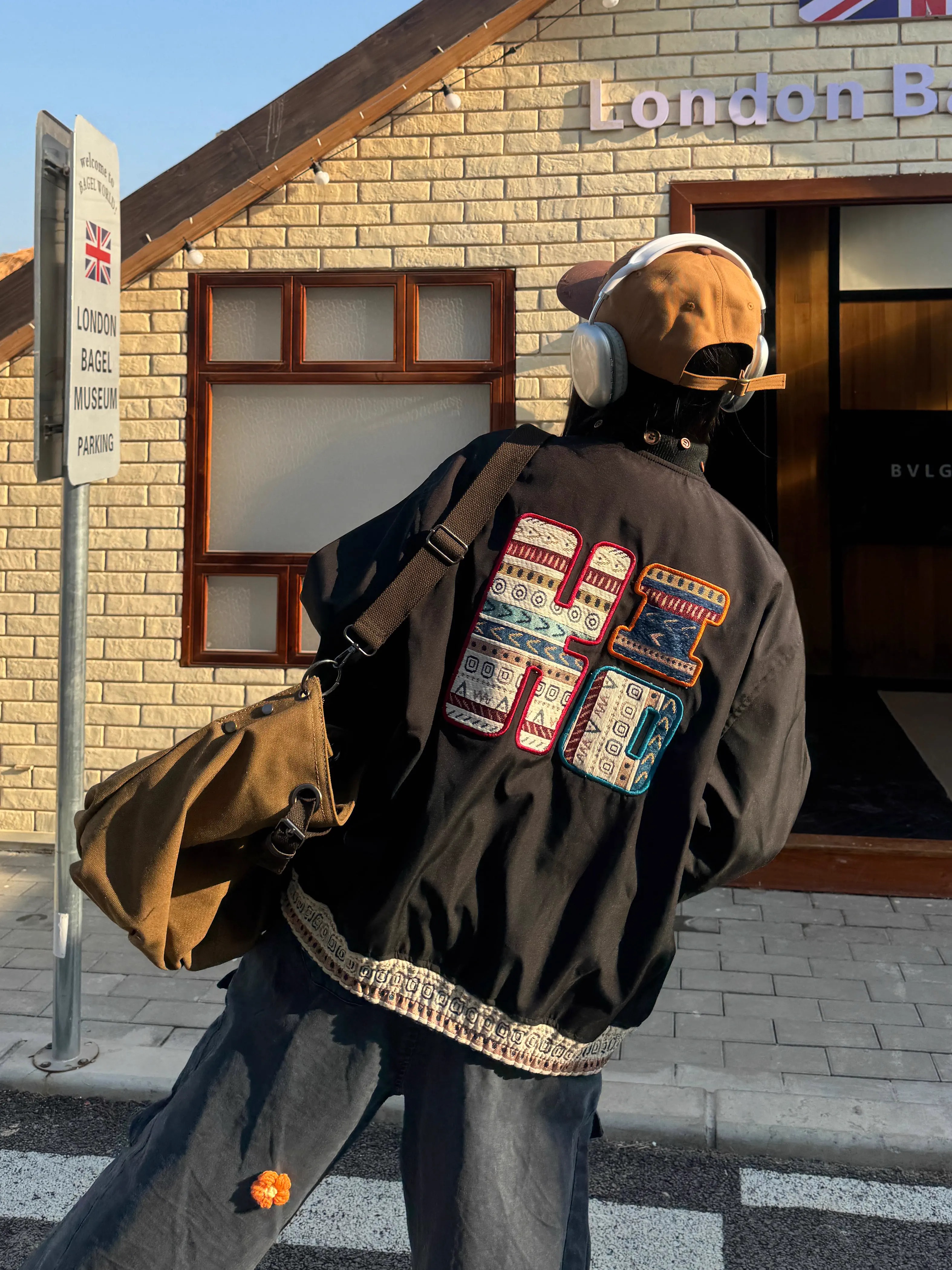 Vintage Ethnic Patchwork Embroidered Flight Jacket - Spring Loose Coat in 90s American Style Vintage Ethnic Patchwork Embroidered Flight Jacket - Spring Loose Coat in 90s American Style