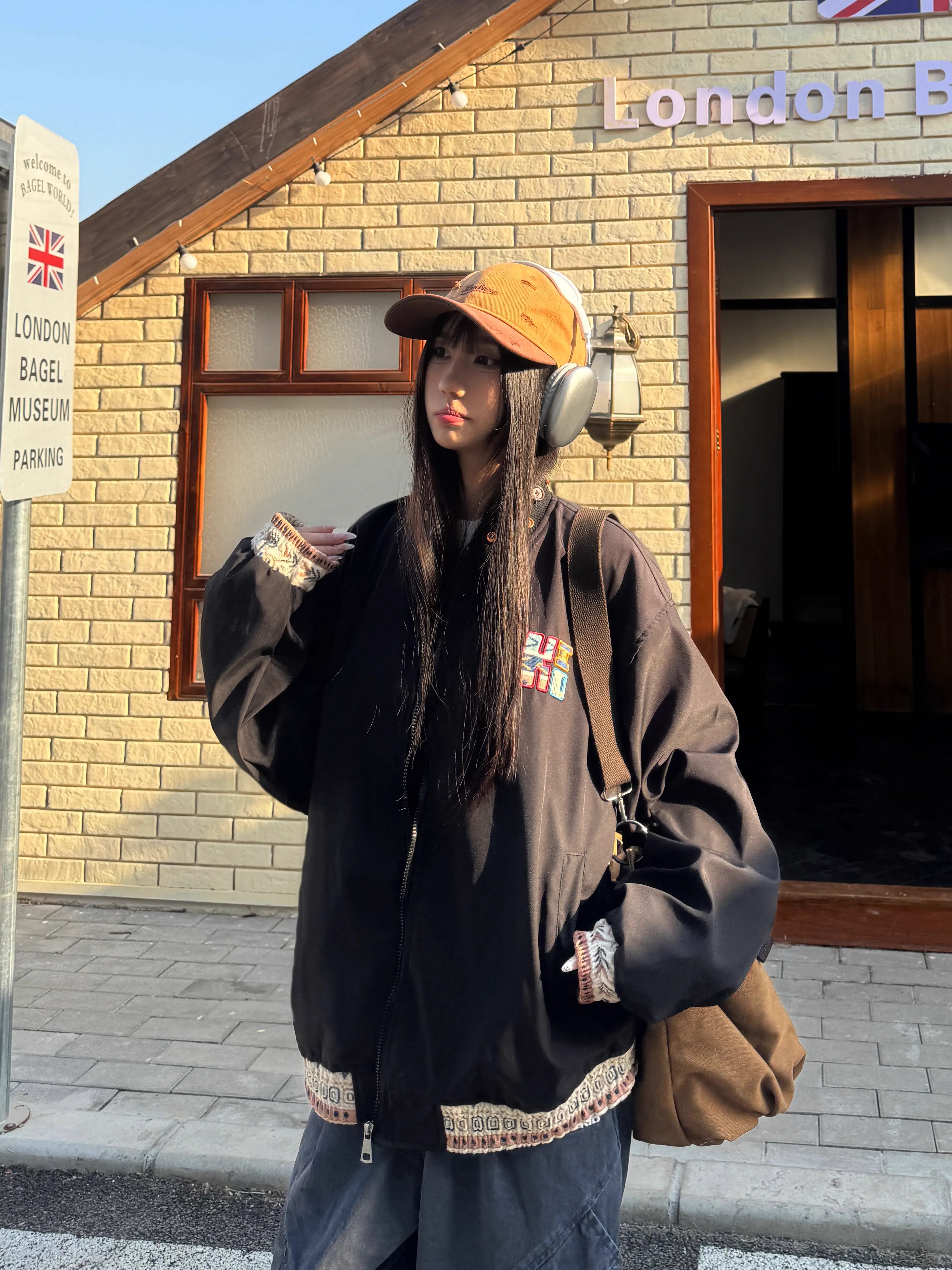 Vintage Ethnic Patchwork Embroidered Flight Jacket - Spring Loose Coat in 90s American Style Vintage Ethnic Patchwork Embroidered Flight Jacket - Spring Loose Coat in 90s American Style