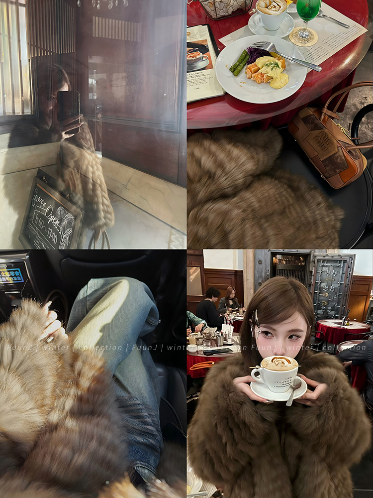 Vintage Fox Fur Coat - Women's Short Plush Jacket in Young Style for Classic Winter Fashion Vintage Fox Fur Coat - Women's Short Plush Jacket in Young Style for Classic Winter Fashion