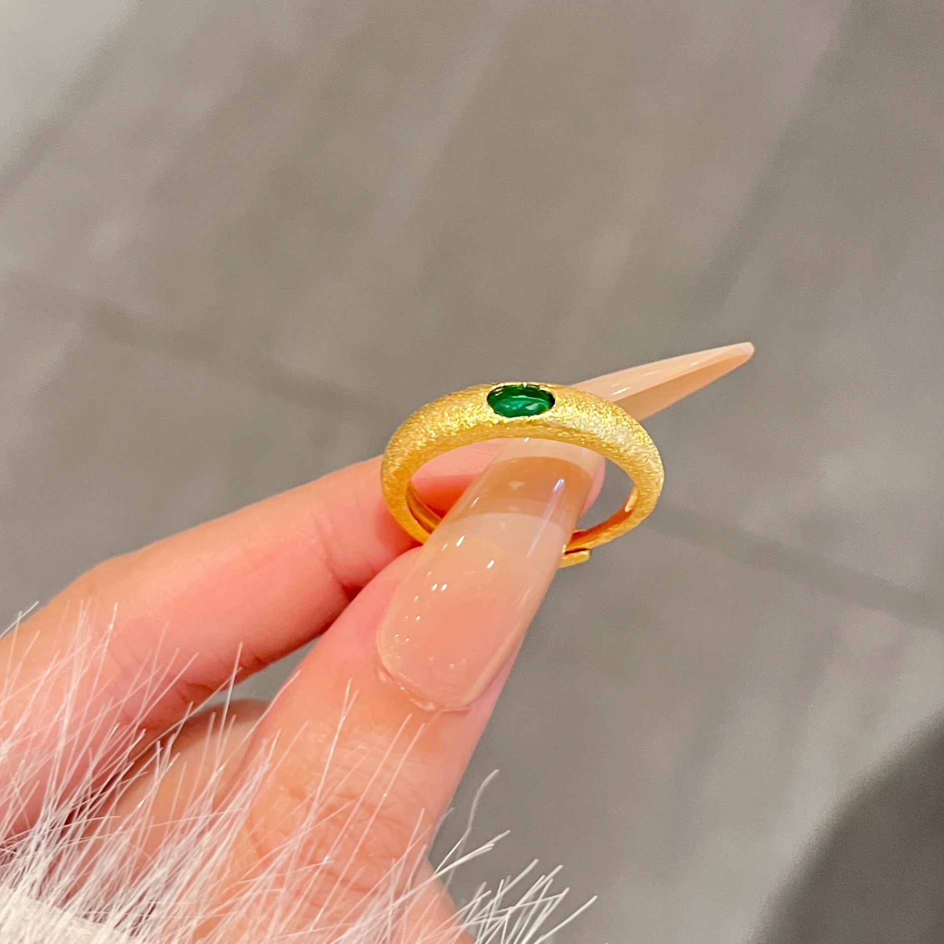 Vintage French Lace Cat Emerald Ring for Women - Adjustable Retro Style Light Luxury Jewelry Vintage French Lace Cat Emerald Ring for Women - Adjustable Retro Style Light Luxury Jewelry