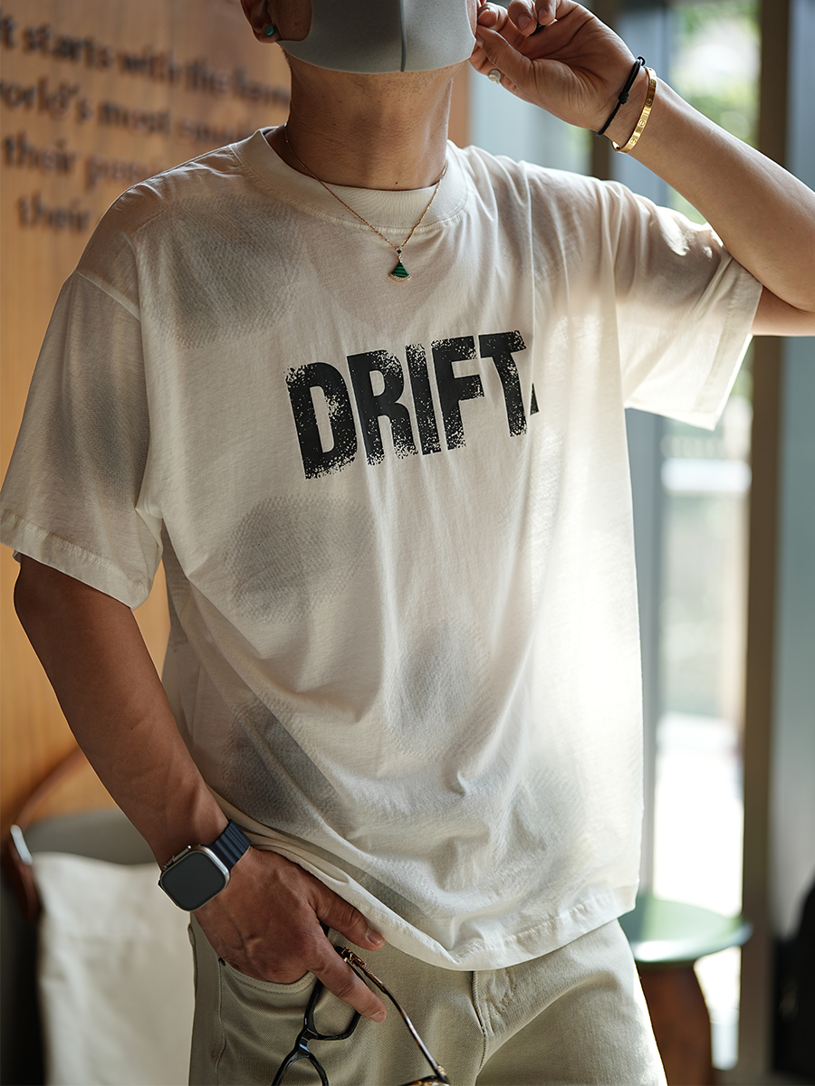 Vintage Gradient Short-Sleeve T-Shirt for Men - Hong Kong Style Heavyweight Wash, Trendy Letter Print, Summer Essential Vintage Gradient Short-Sleeve T-Shirt for Men - Hong Kong Style Heavyweight Wash, Trendy Letter Print, Summer Essential