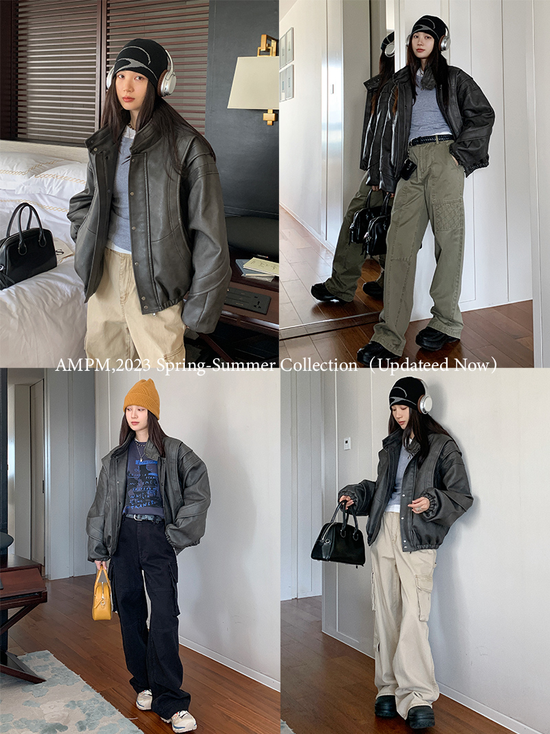 Vintage Gray Heavy-Duty Structured Leather Motorcycle Jacket for Women, Designer PU Leather Outerwear, 90s Inspired Fashion Vintage Gray Heavy-Duty Structured Leather Motorcycle Jacket for Women, Designer PU Leather Outerwear, 90s Inspired Fashion