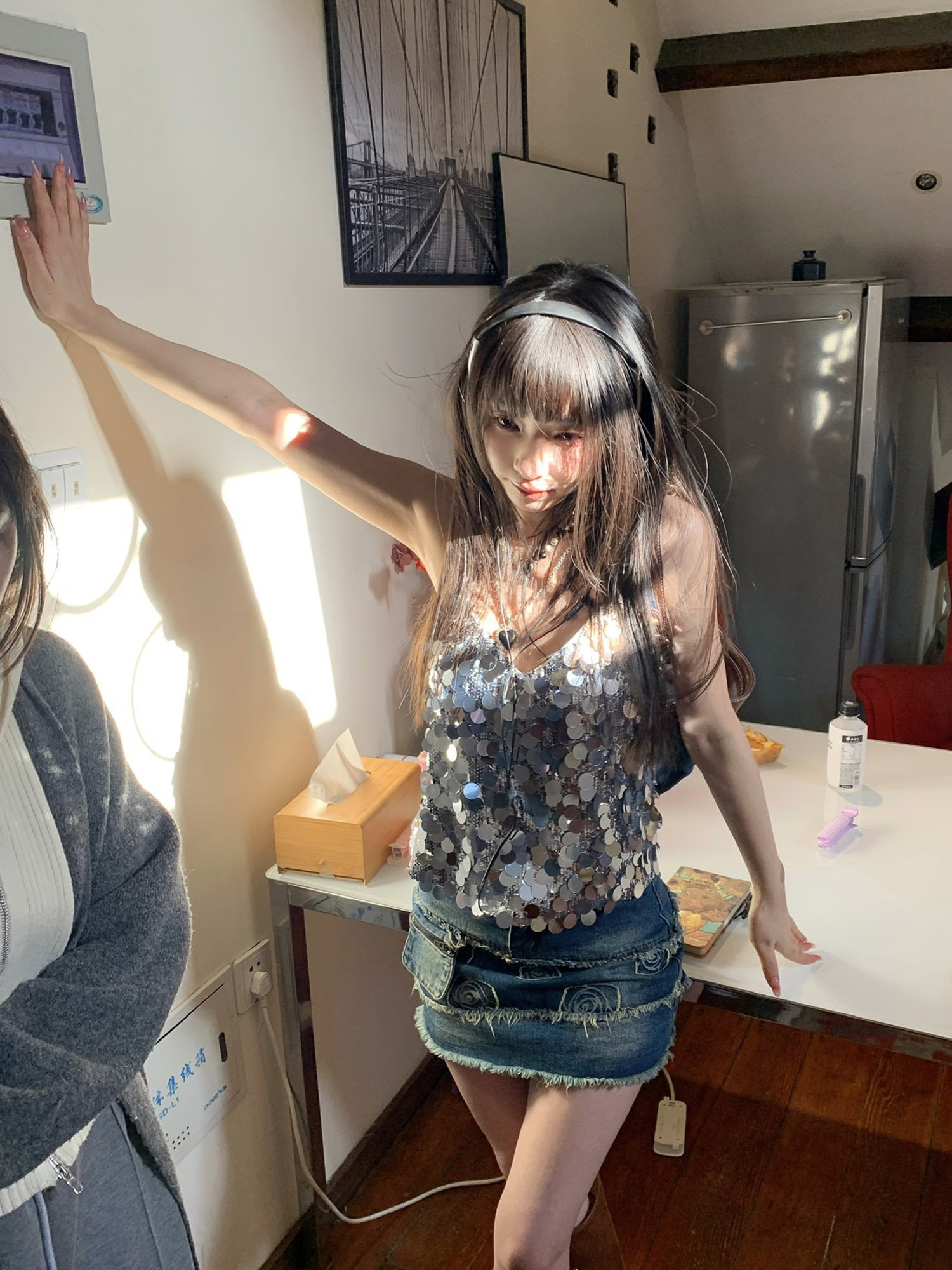 Vintage High-Waisted Denim Mini Skirt for Women, Retro Bodycon Style, Trendy Hot Girl Look for Spring Fashion Vintage High-Waisted Denim Mini Skirt for Women, Retro Bodycon Style, Trendy Hot Girl Look for Spring Fashion