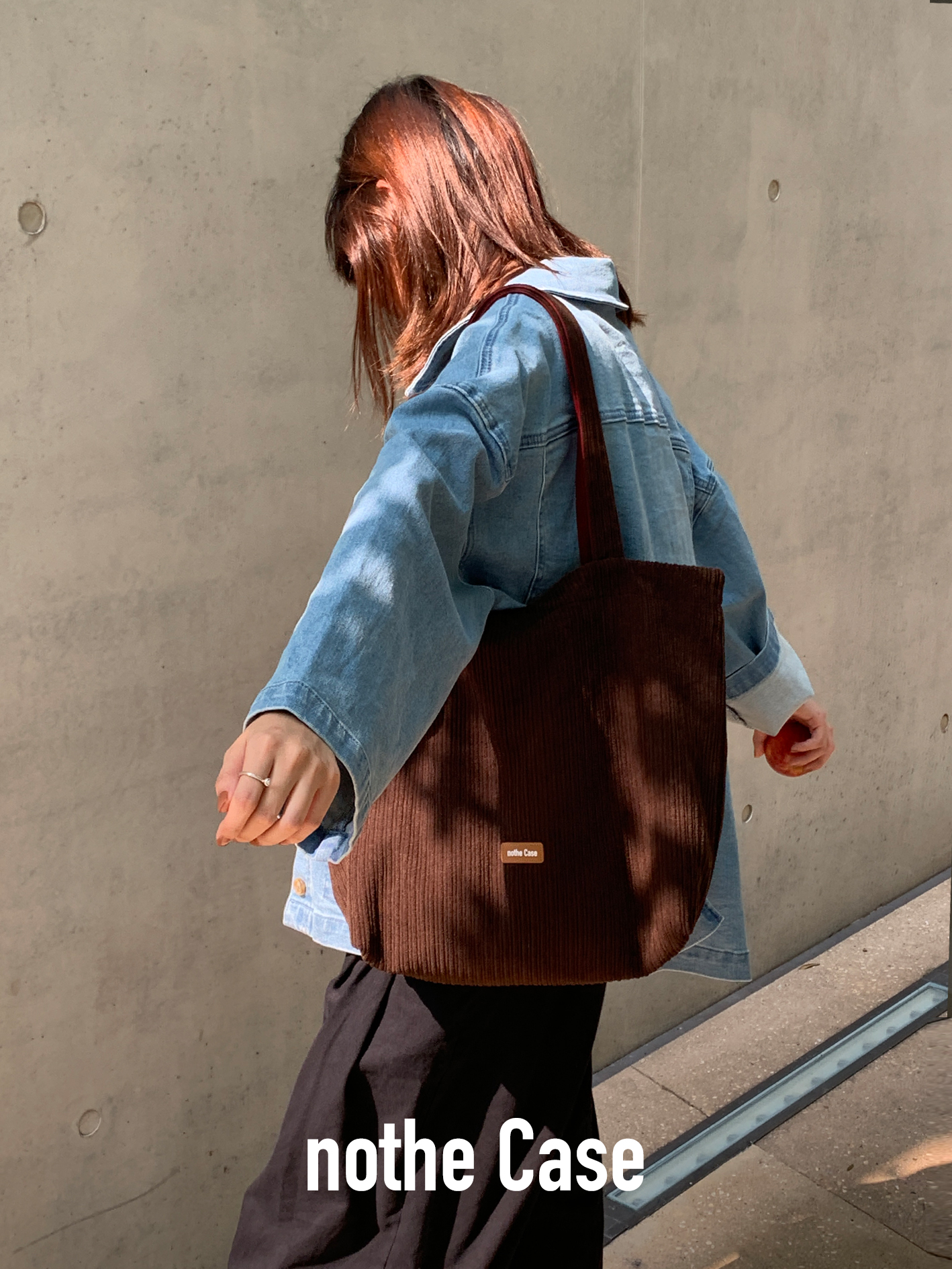 Vintage-Inspired Cute Apple Shoulder Bag - Large Capacity Corduroy Tote for Y2K Style Fashion