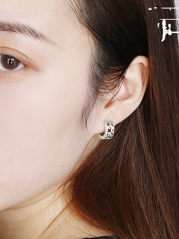 Vintage-Inspired Tribal Hollow Wide Earrings in 925 Sterling Silver with Antique Finish and Intricate Cloud Designs