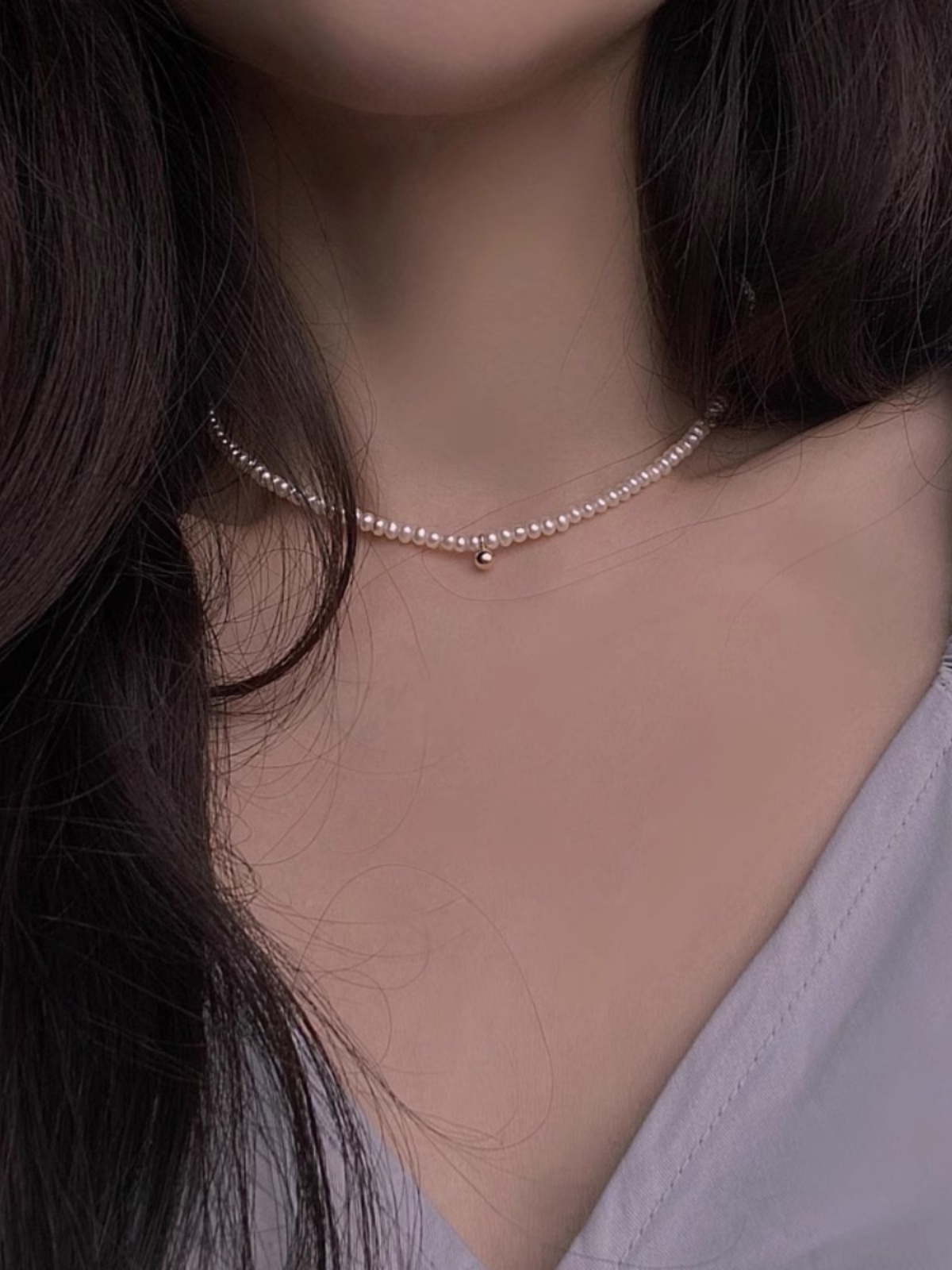 Vintage Layered Pearl Choker Necklace for Women - S925 Sterling Silver Trendy Chain Jewelry Vintage Layered Pearl Choker Necklace for Women - S925 Sterling Silver Trendy Chain Jewelry