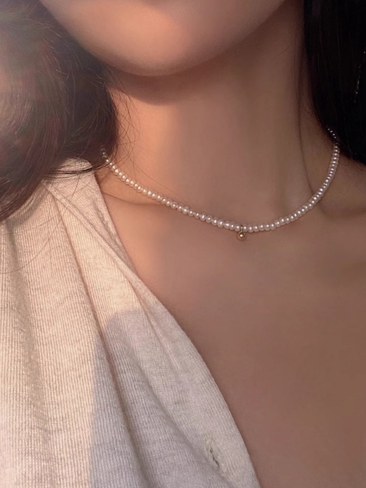Vintage Layered Pearl Choker Necklace for Women - S925 Sterling Silver Trendy Chain Jewelry Vintage Layered Pearl Choker Necklace for Women - S925 Sterling Silver Trendy Chain Jewelry