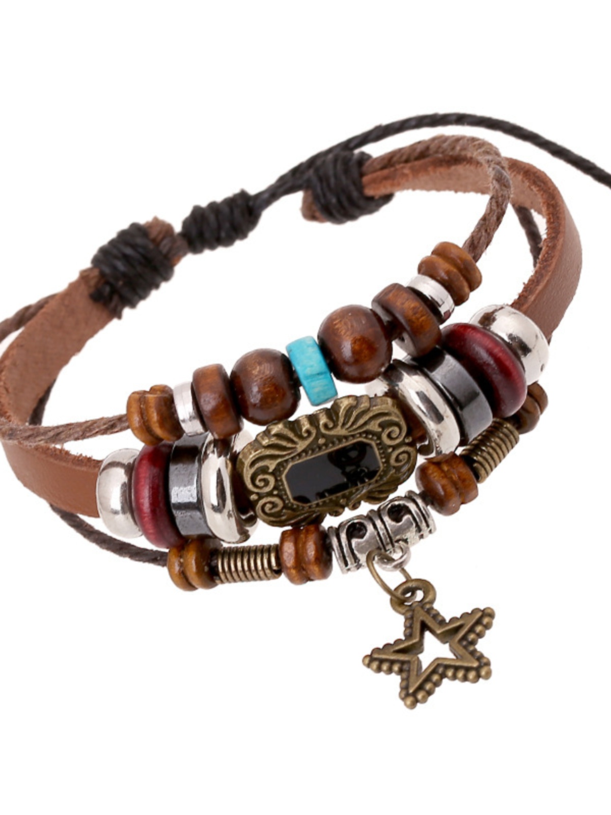 Vintage Leather Adjustable Couples Bracelet - Soul Collision Design, Perfect for Romantic Gifts and 90s-Inspired Fashion Vintage Leather Adjustable Couples Bracelet - Soul Collision Design, Perfect for Romantic Gifts and 90s-Inspired Fashion