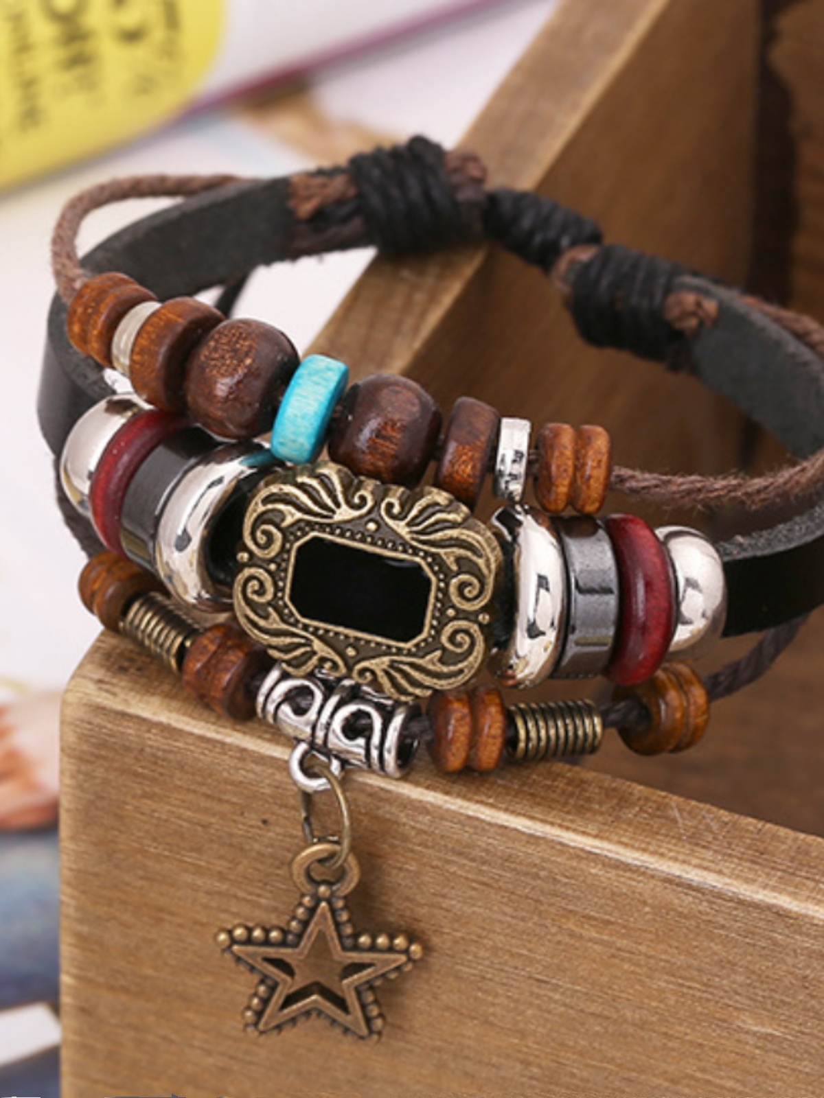 Vintage Leather Adjustable Couples Bracelet - Soul Collision Design, Perfect for Romantic Gifts and 90s-Inspired Fashion Vintage Leather Adjustable Couples Bracelet - Soul Collision Design, Perfect for Romantic Gifts and 90s-Inspired Fashion