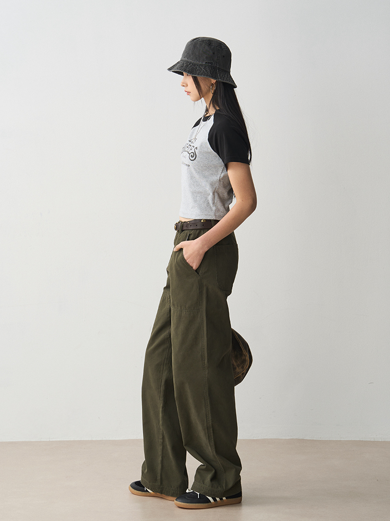 Vintage Letter Print Short Sleeve T-Shirt for Women - 2025 Summer Black Gray Raglan Slim Fit Tee, Y2K Style Fashion Top Vintage Letter Print Short Sleeve T-Shirt for Women - 2025 Summer Black Gray Raglan Slim Fit Tee, Y2K Style Fashion Top