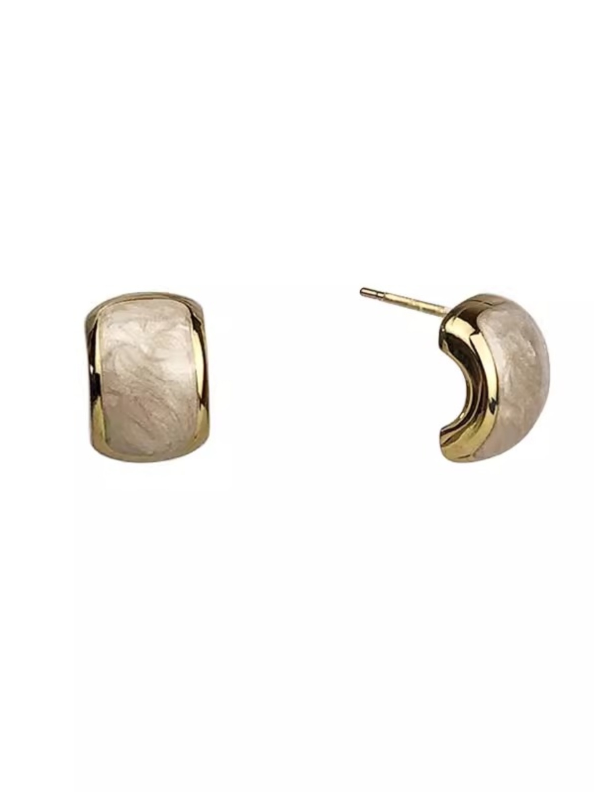 Vintage Minimalist S925 Pure Silver Enamel Earrings for Women - Court Style Ear Clips, Perfect for Y2K and Modern Fashion Vintage Minimalist S925 Pure Silver Enamel Earrings for Women - Court Style Ear Clips, Perfect for Y2K and Modern Fashion