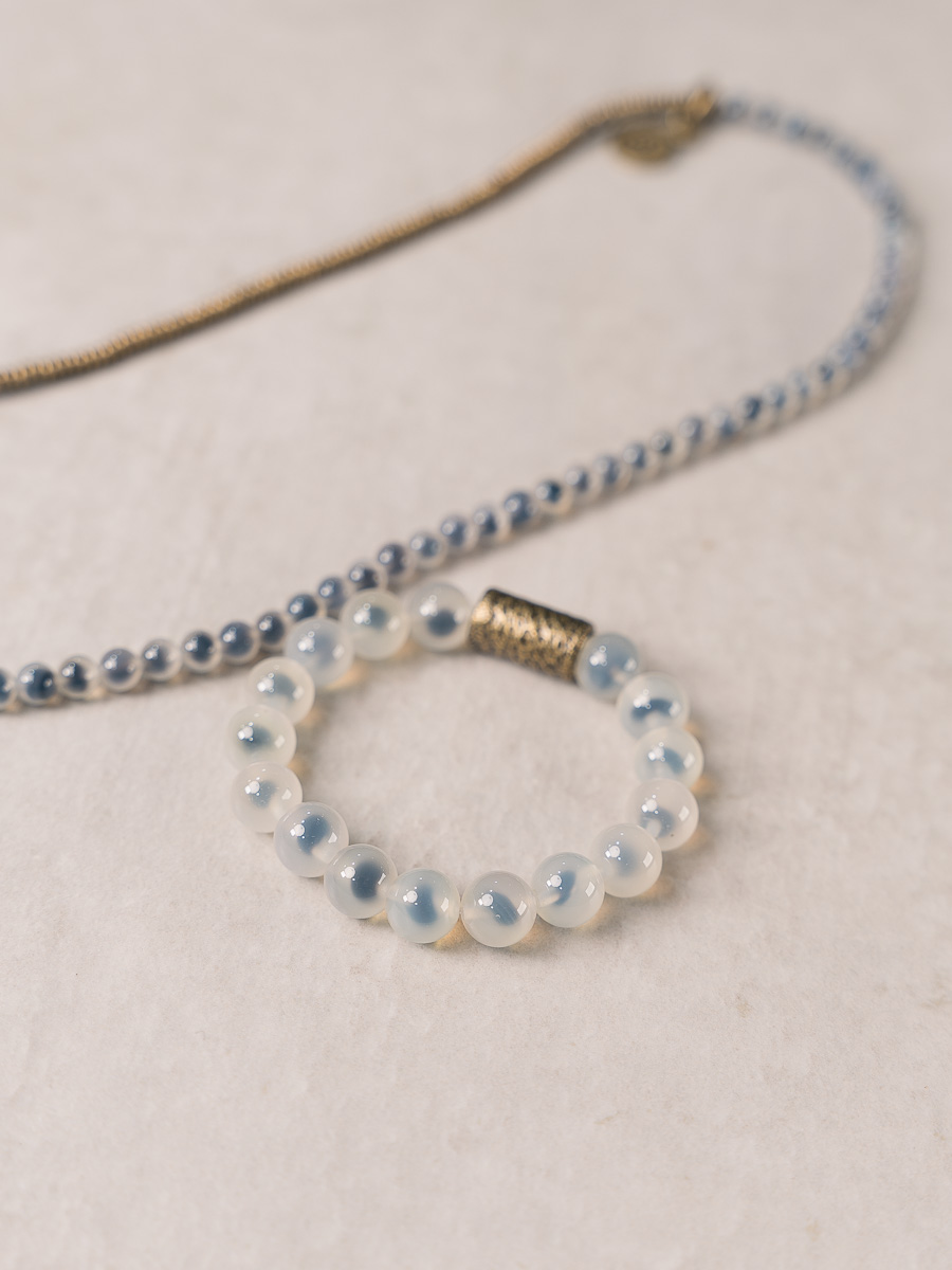 Vintage Minimalist Sugar Heart Agate Circle Bracelet - Artistic Unisex Design, Versatile Fashion Accessory for Men and Women Vintage Minimalist Sugar Heart Agate Circle Bracelet - Artistic Unisex Design, Versatile Fashion Accessory for Men and Women